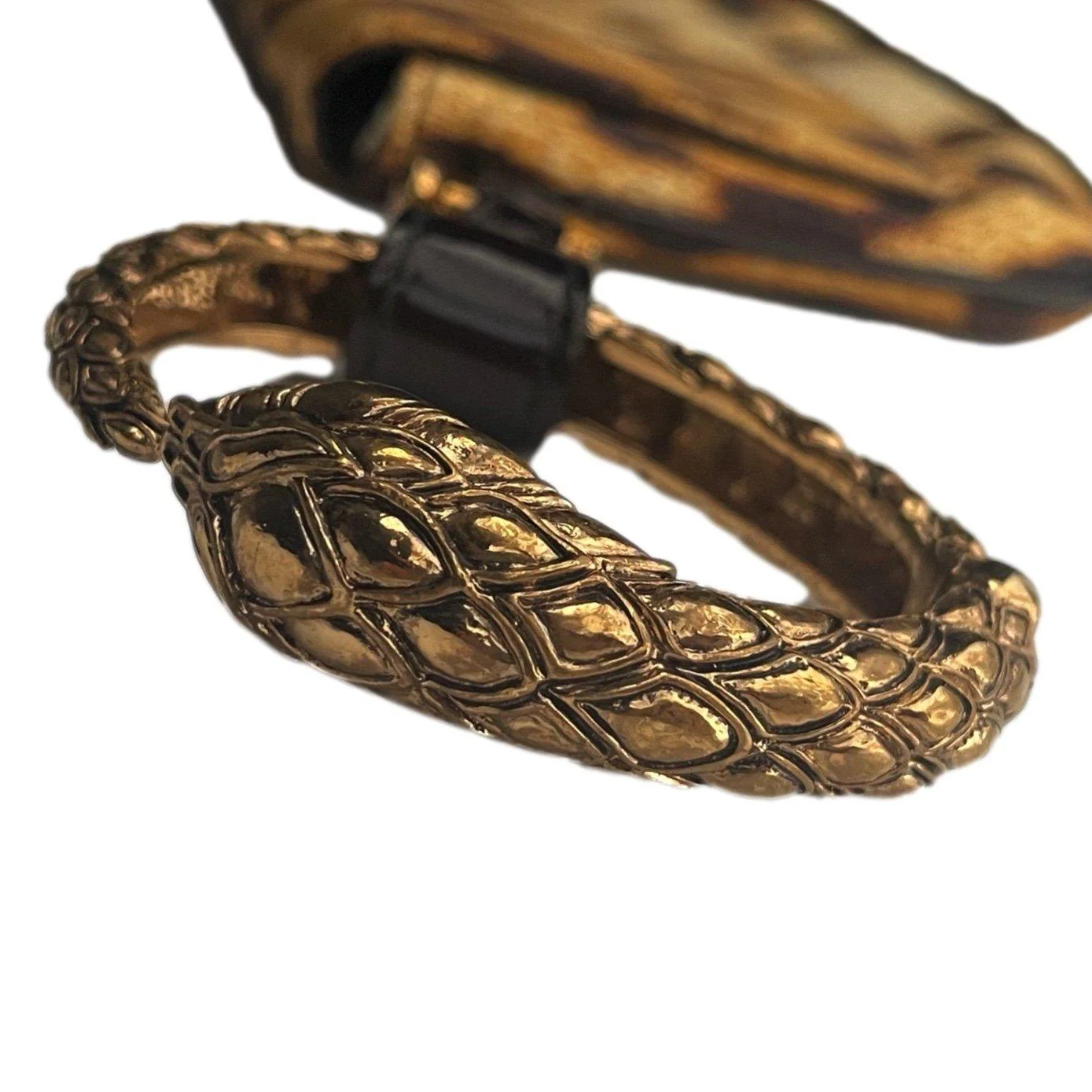 Roberto Cavalli Animal Print Snake Clutch - Image 3