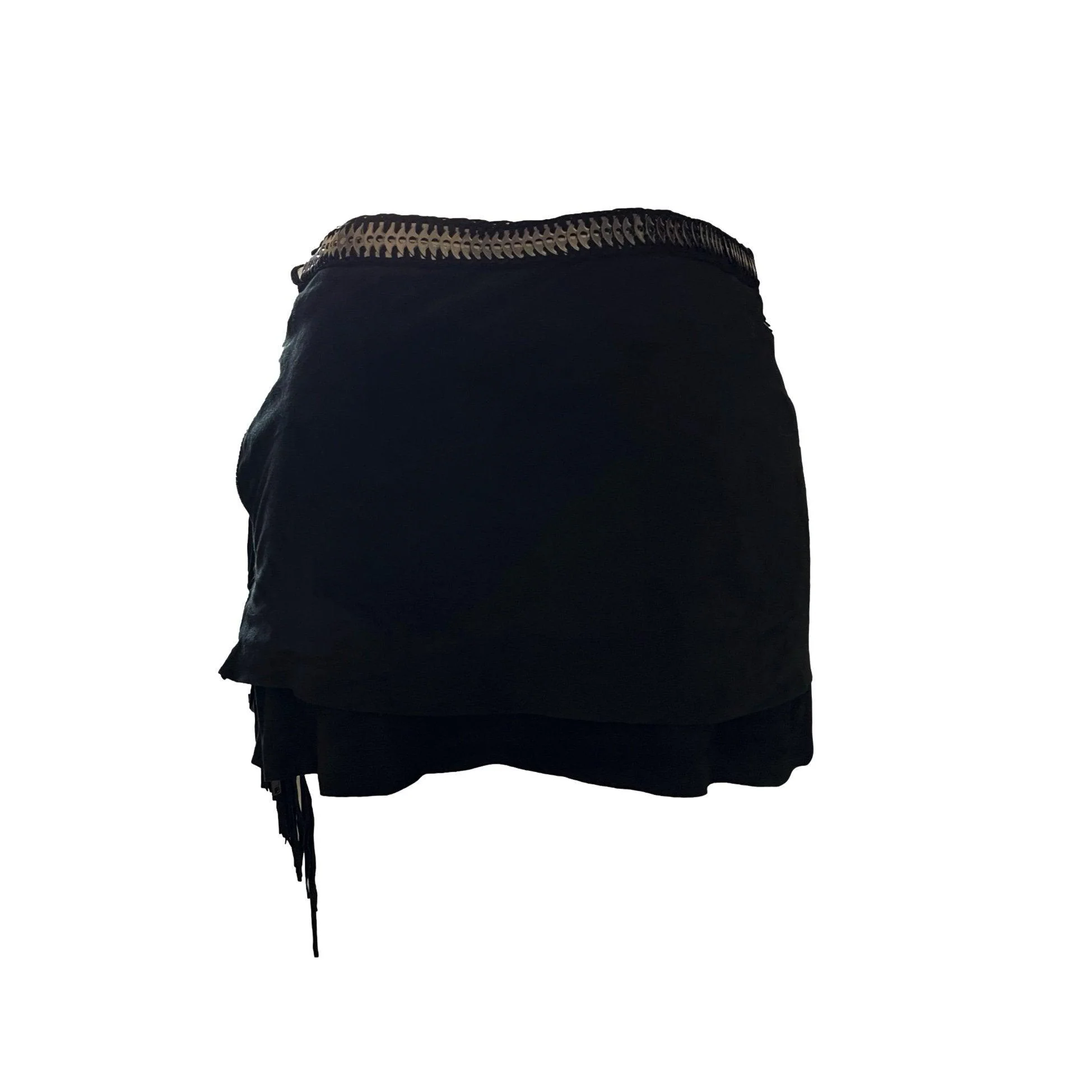 Roberto Cavalli Black Fur/Suede Skirt - Image 2