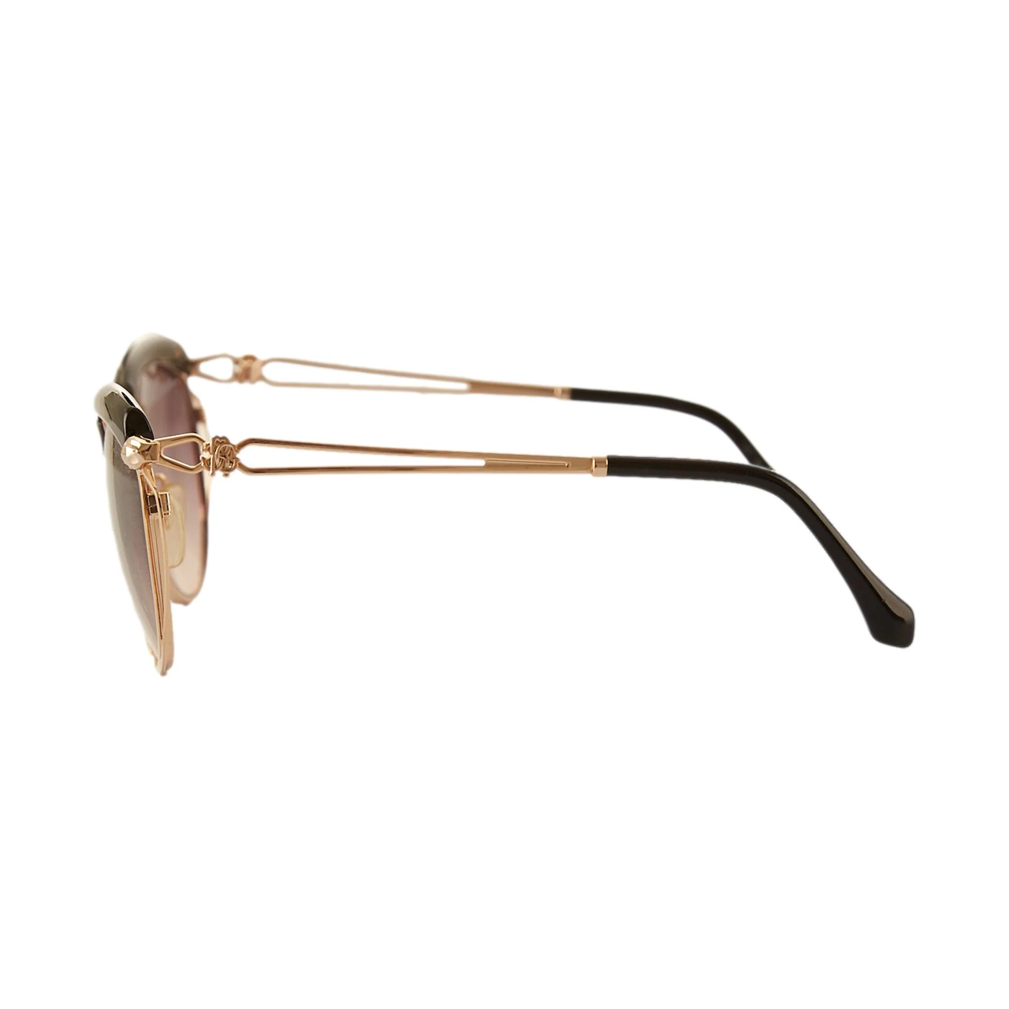 Roberto Cavalli Black Round Logo Sunglasses - Image 3