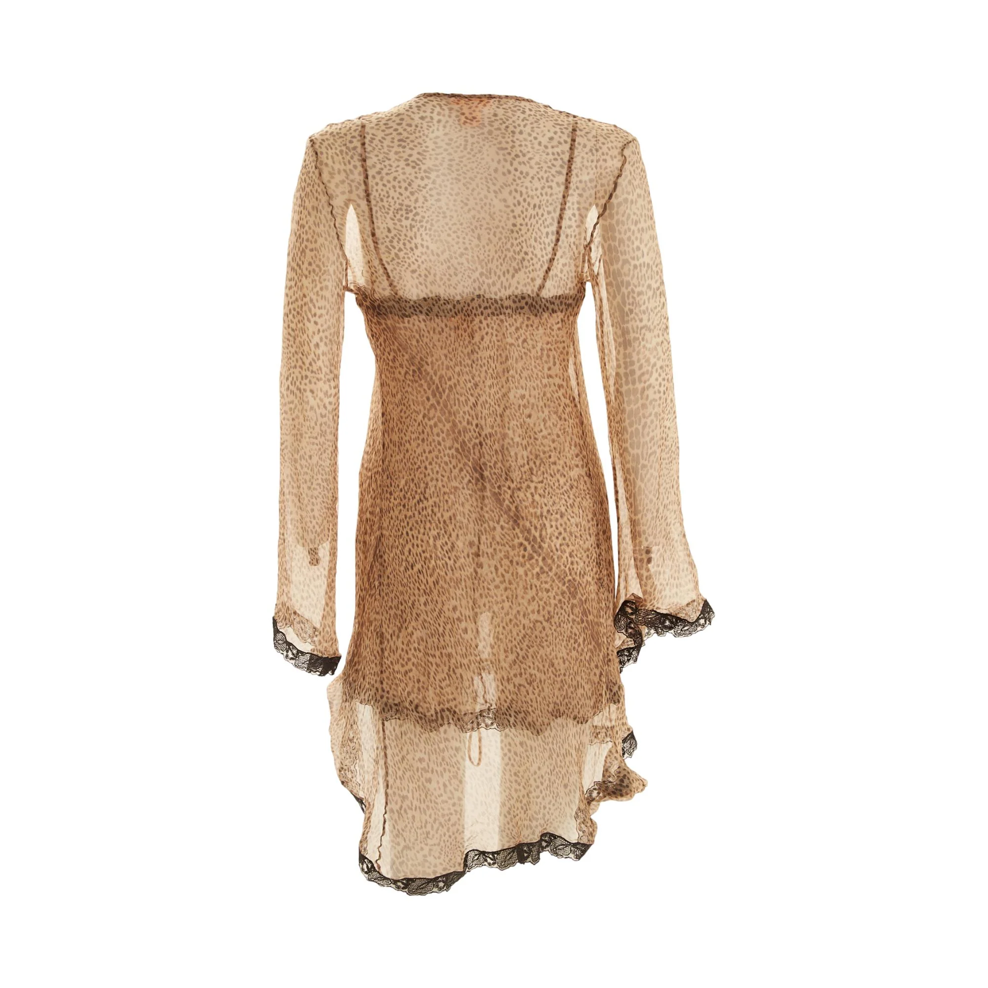 Roberto Cavalli Cheetah Print Sheer Set - Image 3