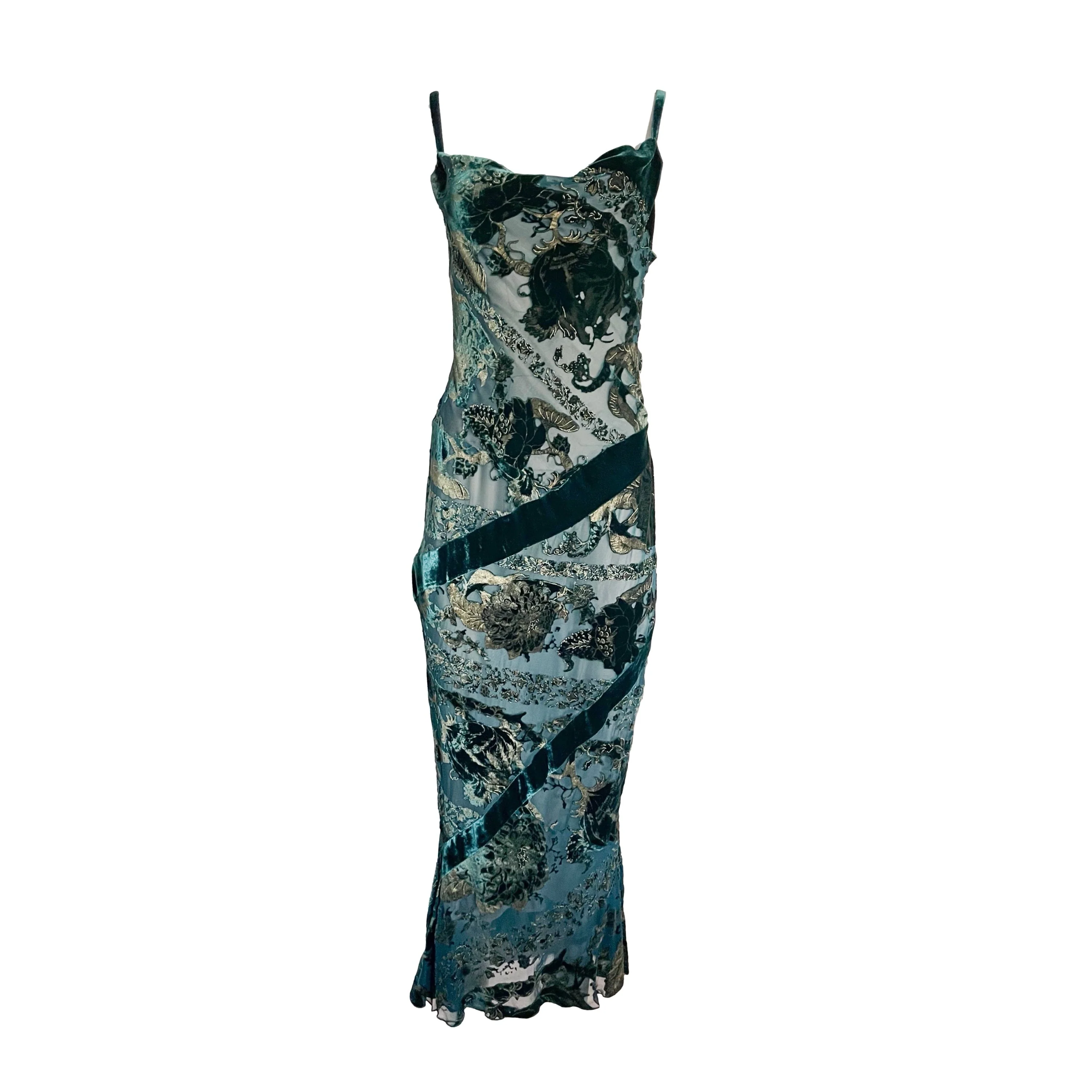 Roberto Cavalli Emerald Lace Dress