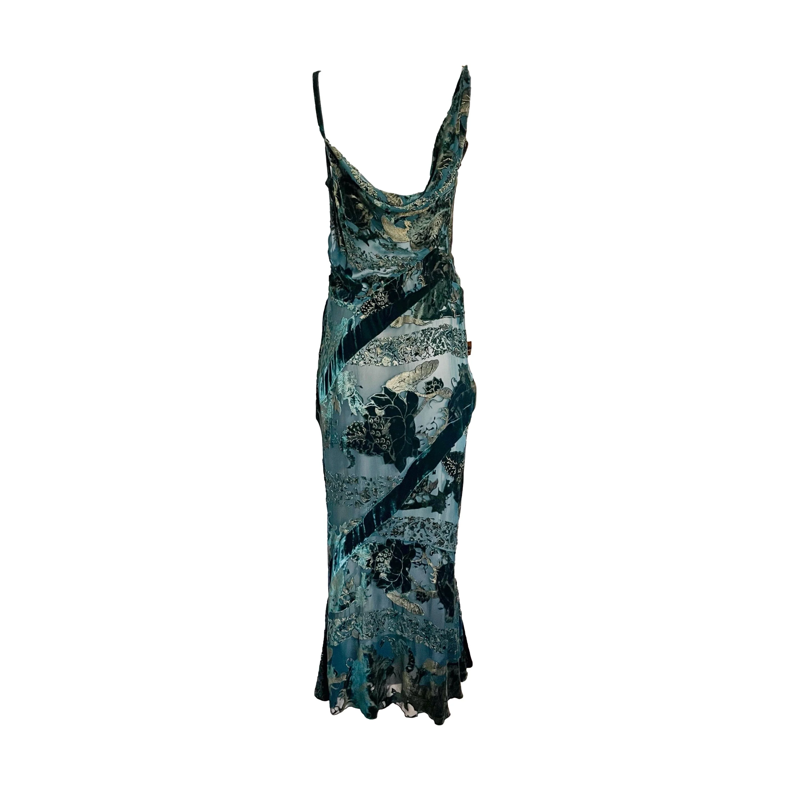 Roberto Cavalli Emerald Lace Dress - Image 2