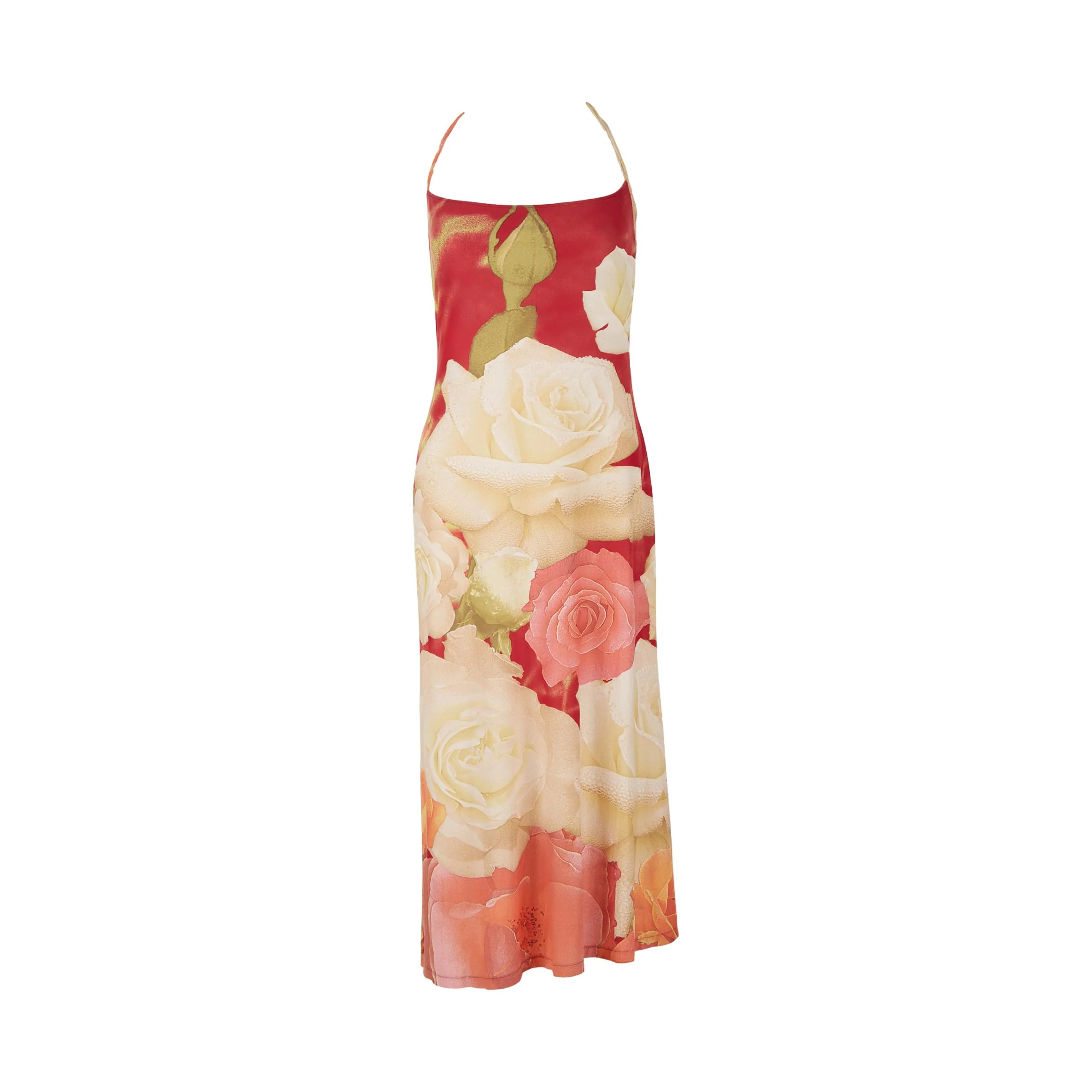 Roberto Cavalli Floral Print Halter Dress