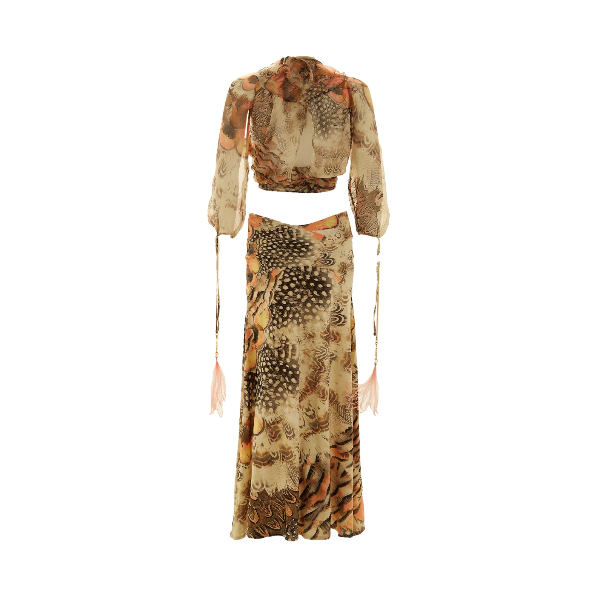 Roberto Cavalli Floral Tie-Top Skirt Set - Image 2