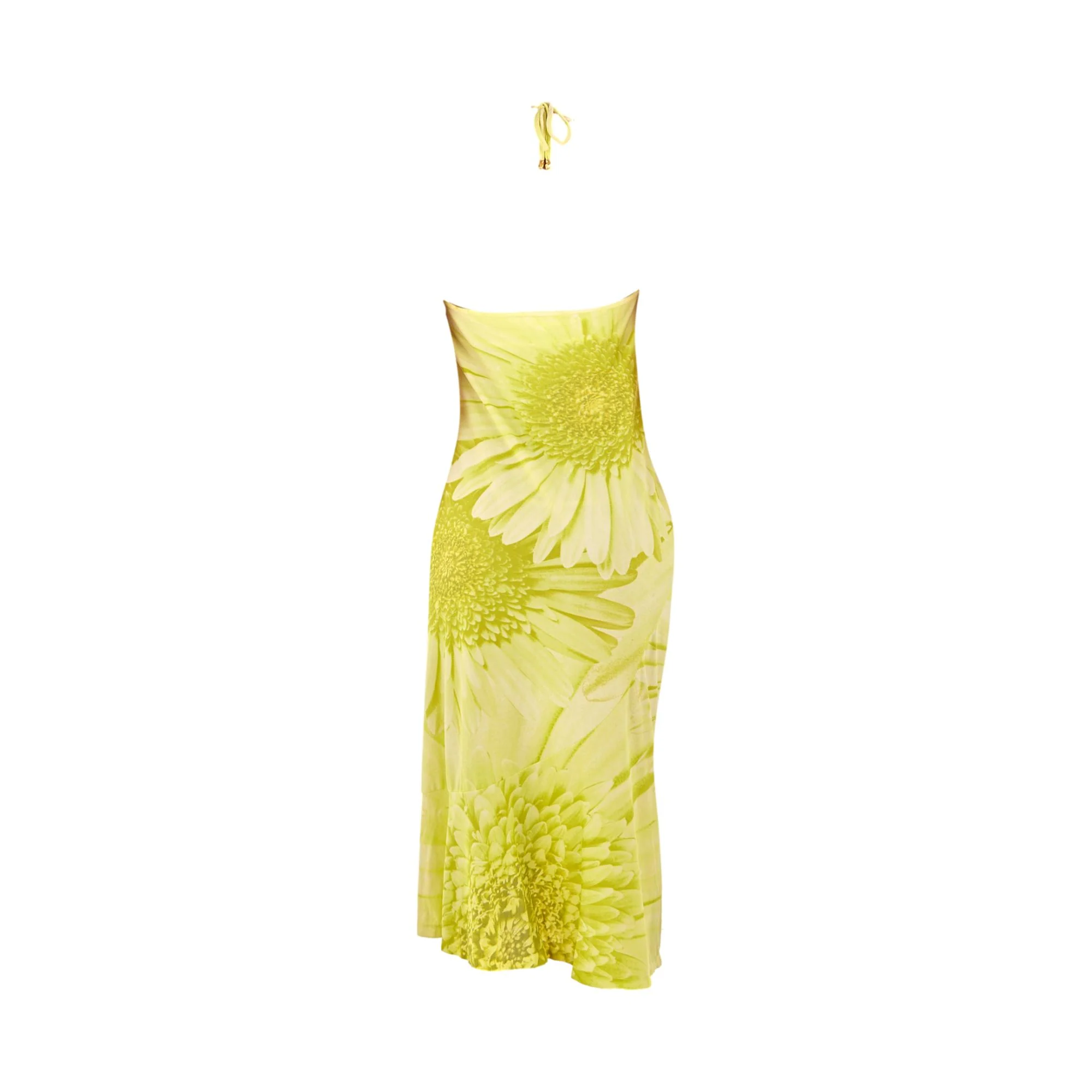 Roberto Cavalli Green Floral Dress - Image 2
