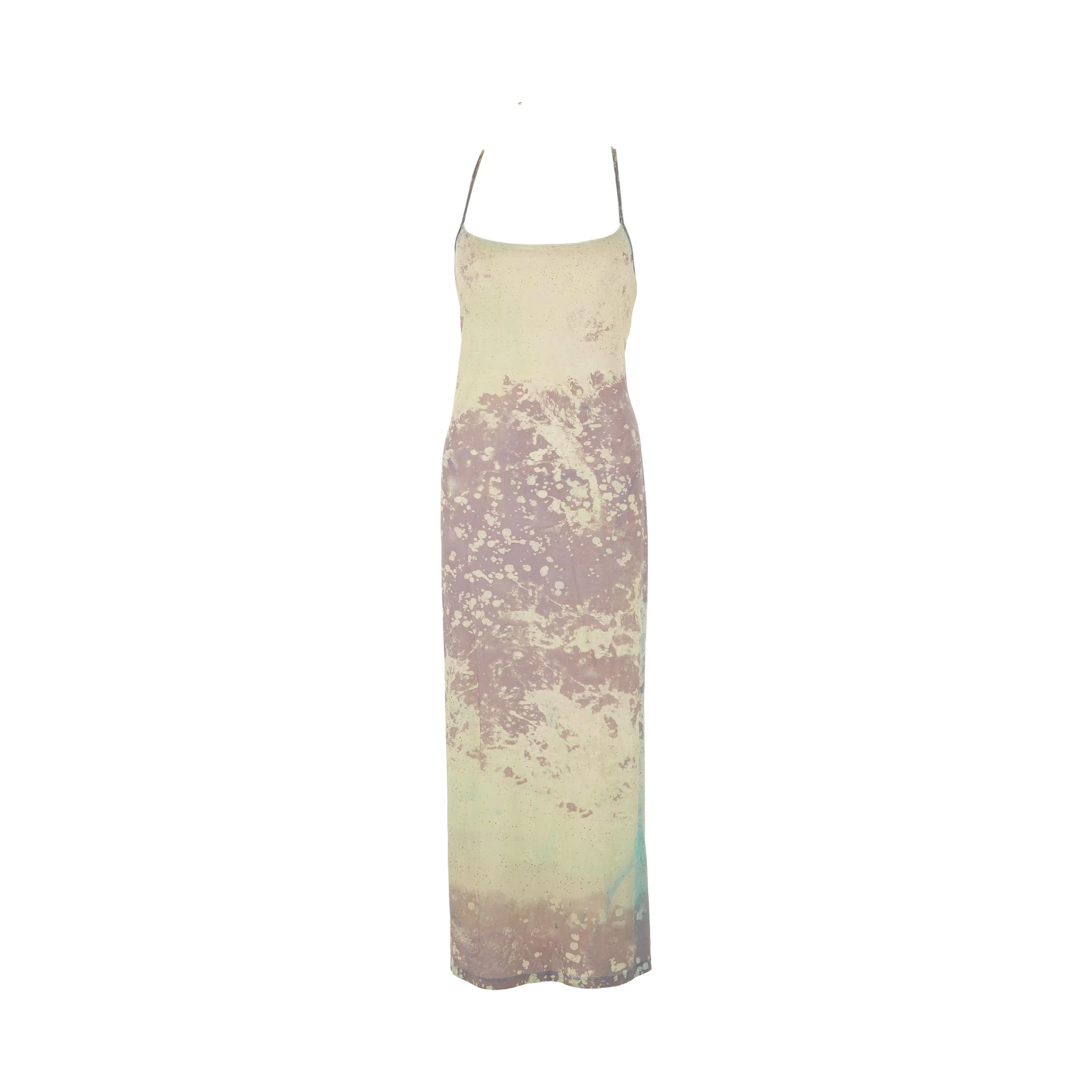 Roberto Cavalli Green Splatter Print Dress