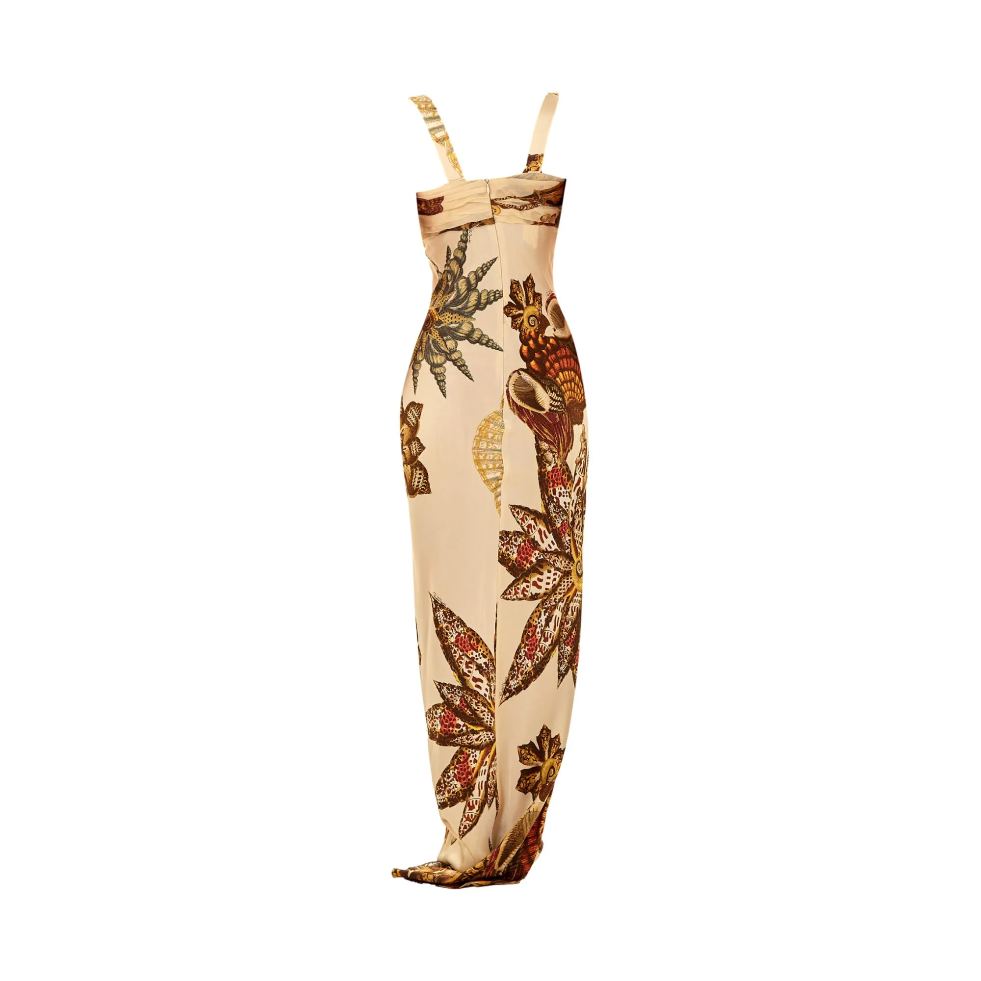 Roberto Cavalli Ivory Silk Print Gown - Image 3