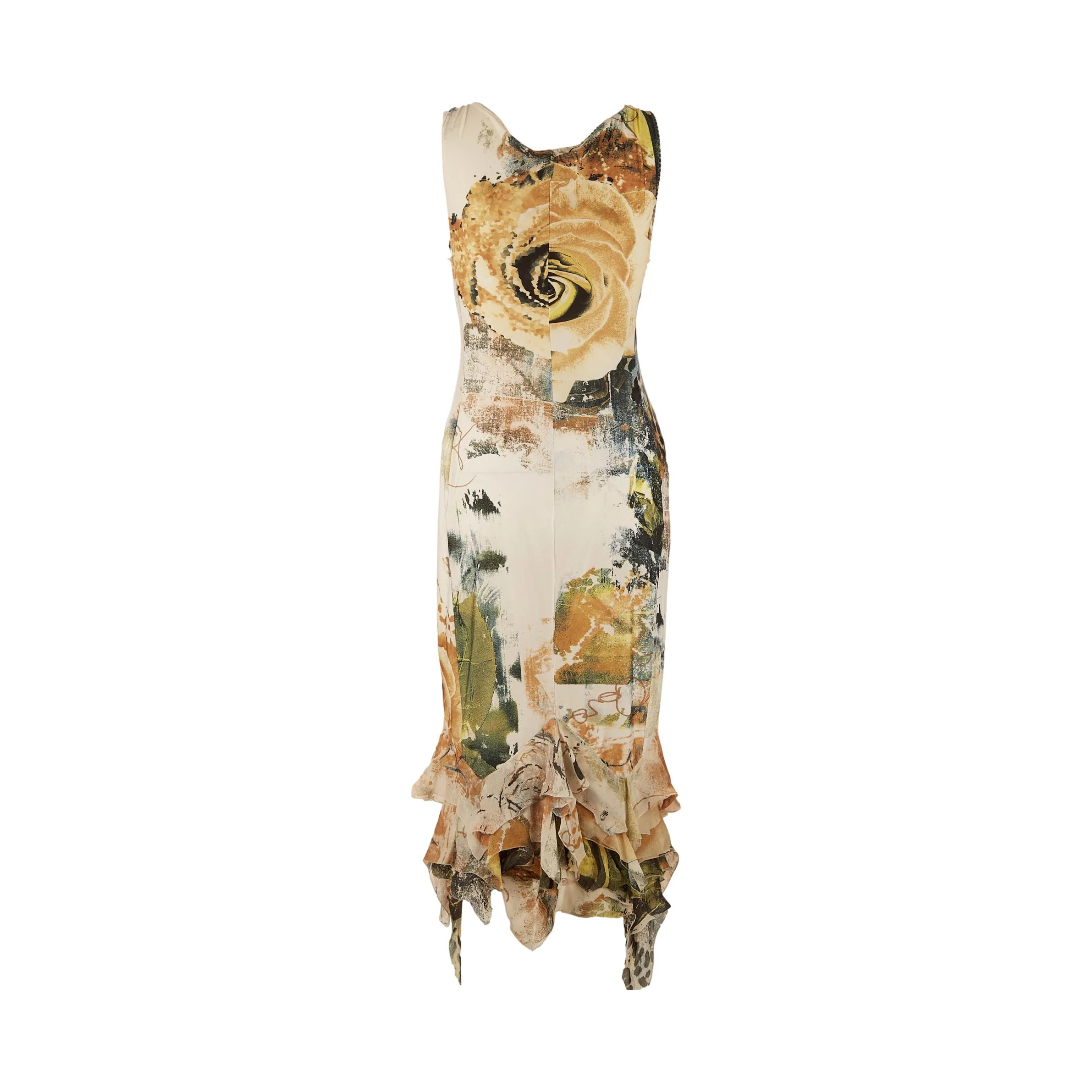 Roberto Cavalli Leopard Floral Print Dress - Image 2