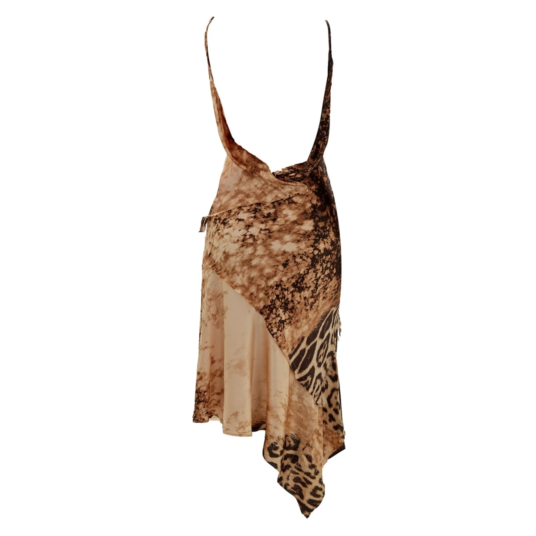 Roberto Cavalli Multi Cheetah Print Silk Slip Dress - Image 2