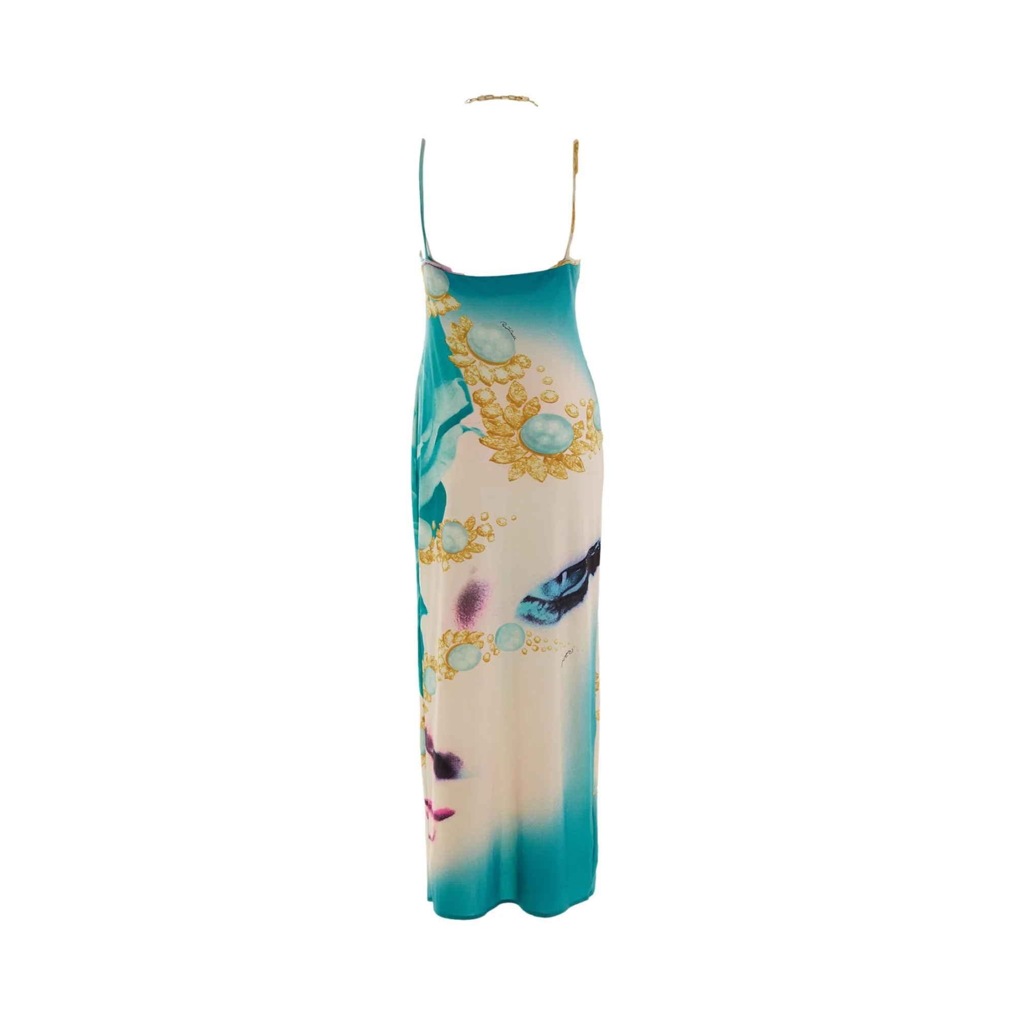 Roberto Cavalli Multicolor Eye Chain Dress - Image 2