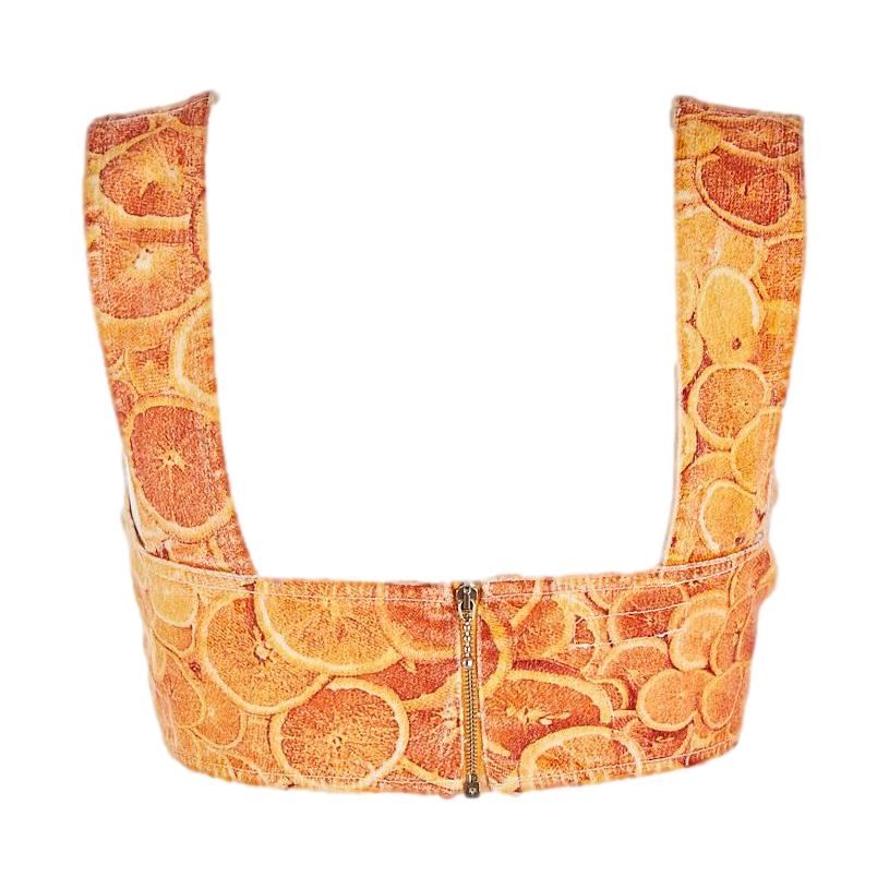 Roberto Cavalli Orange Print Top - Image 2