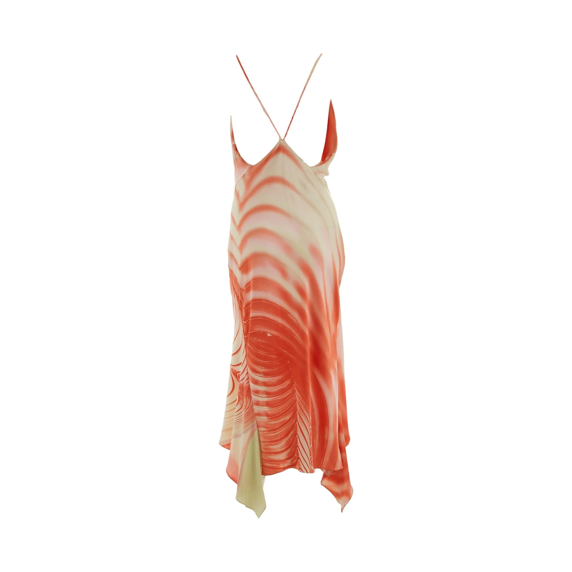 Roberto Cavalli Orange Silk Ombre Swirl Dress - Image 2