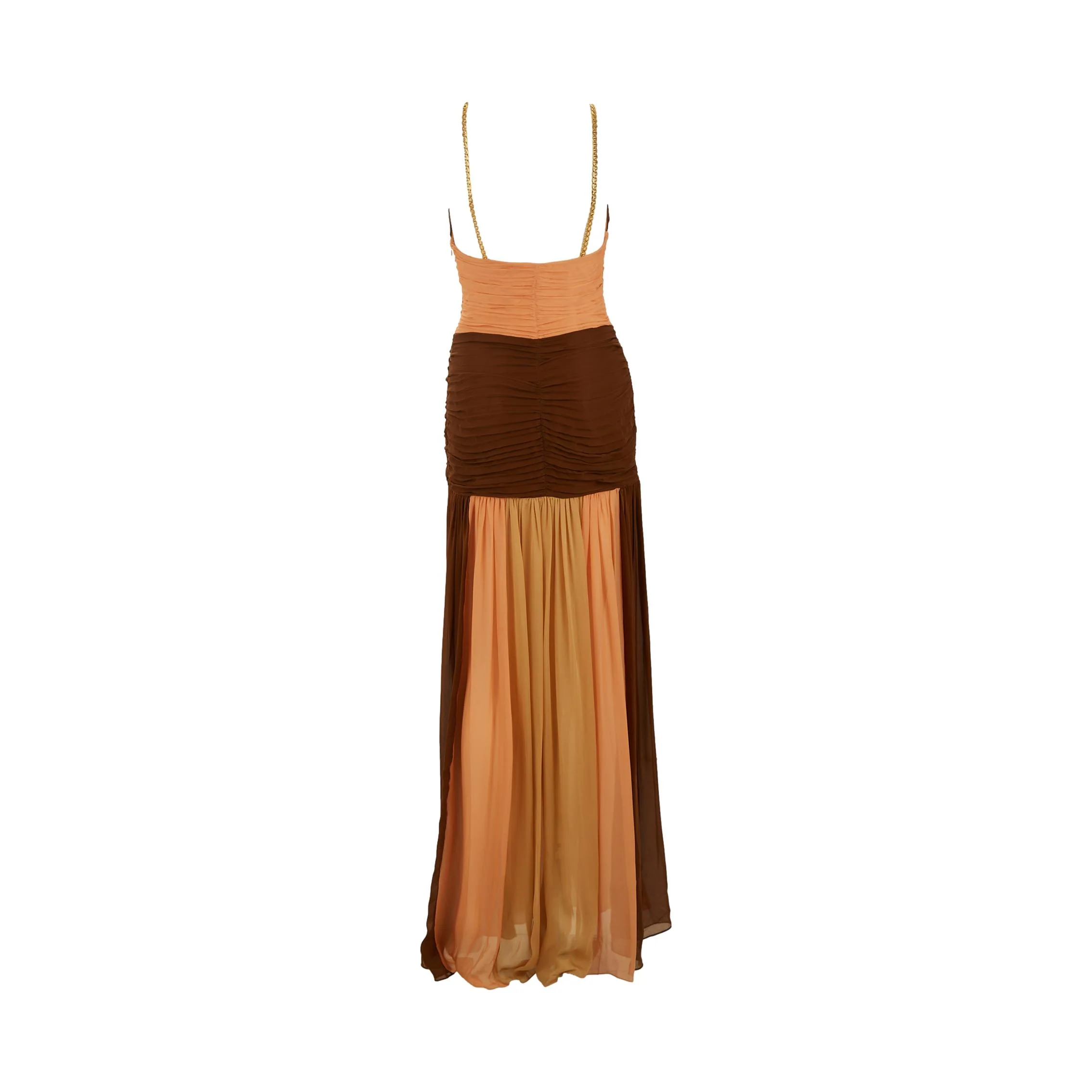Roberto Cavalli Peach Corset Cutout Gown - Image 2