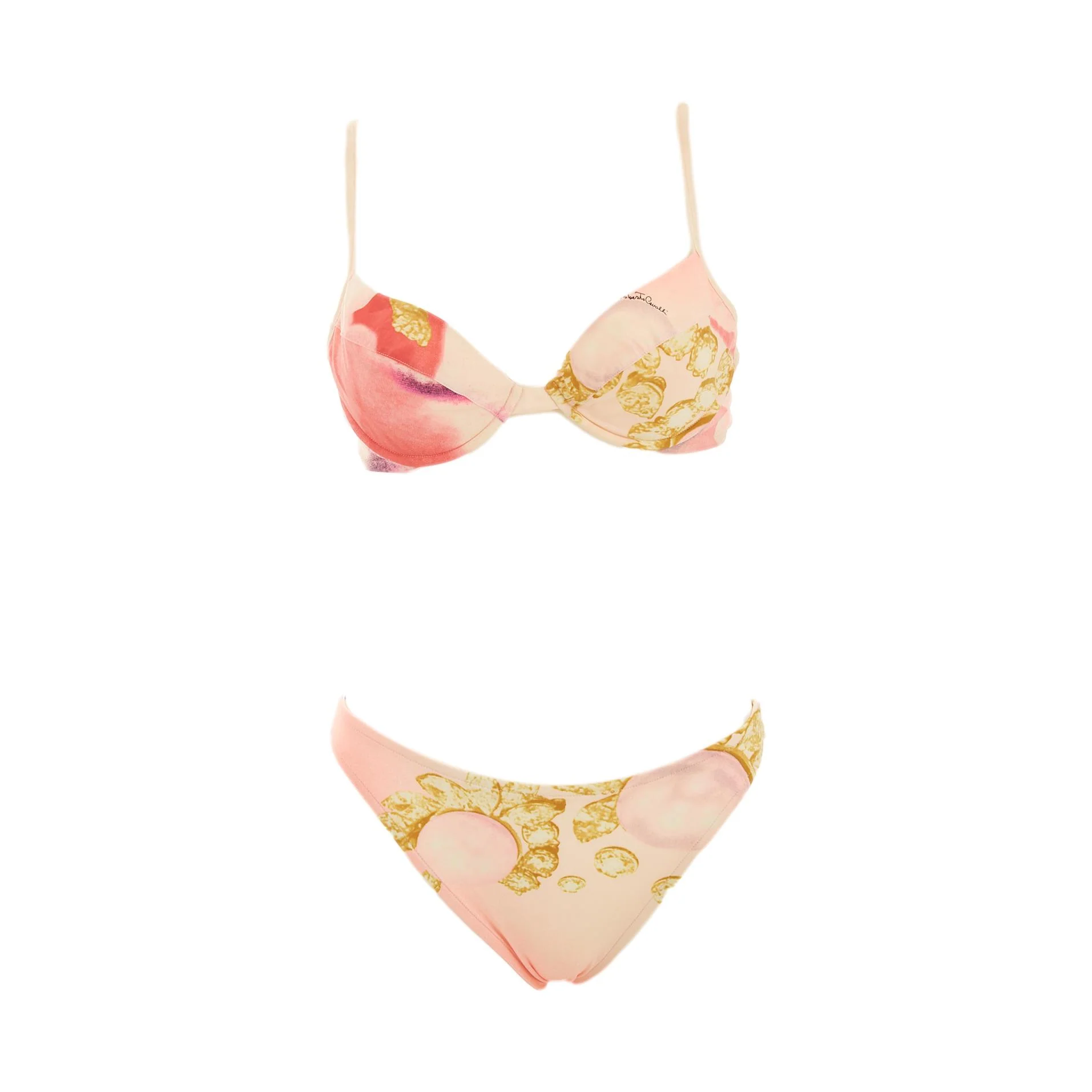 Roberto Cavalli Pink Eyeball Print Bikini