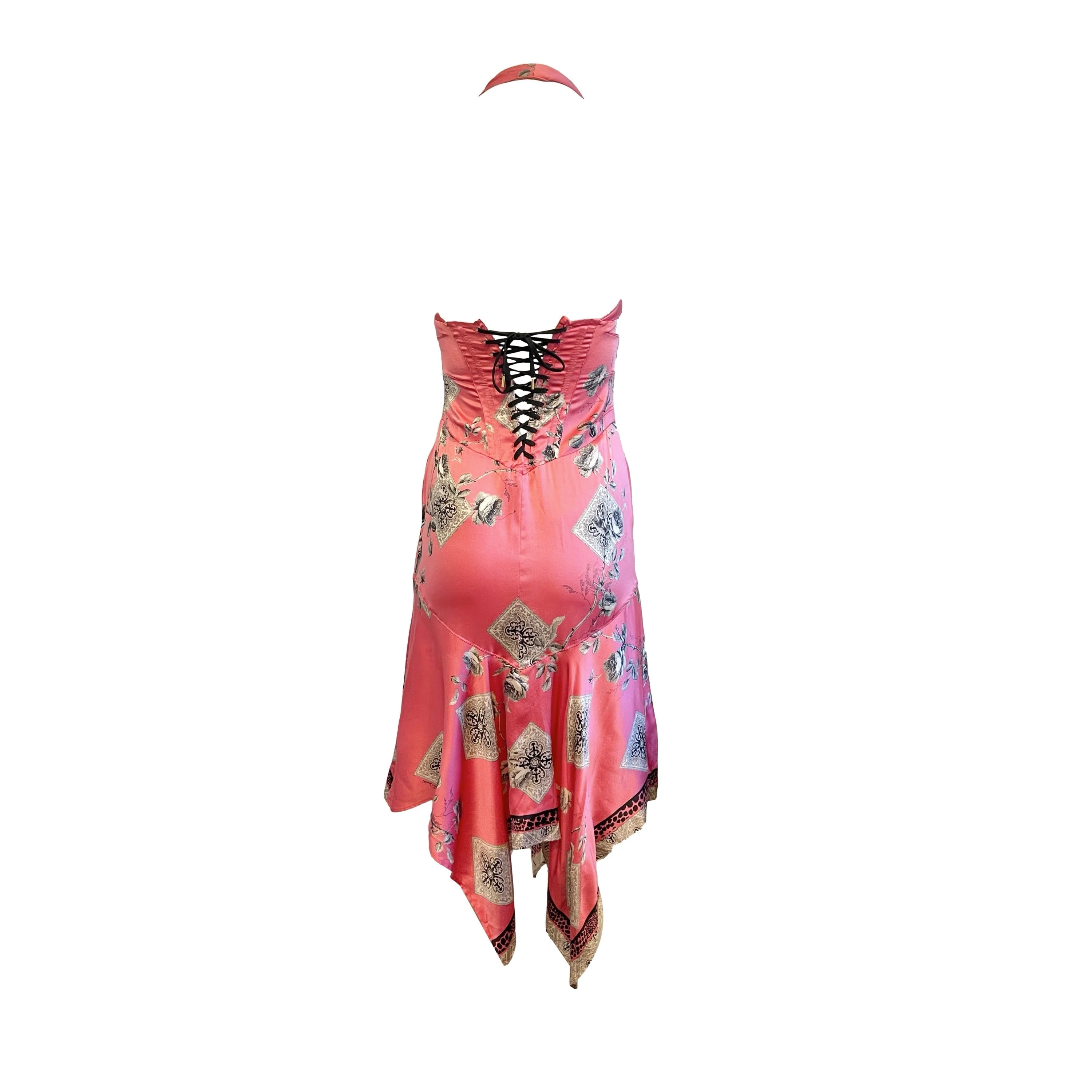 Roberto Cavalli Pink Floral Corset Dress - Image 2