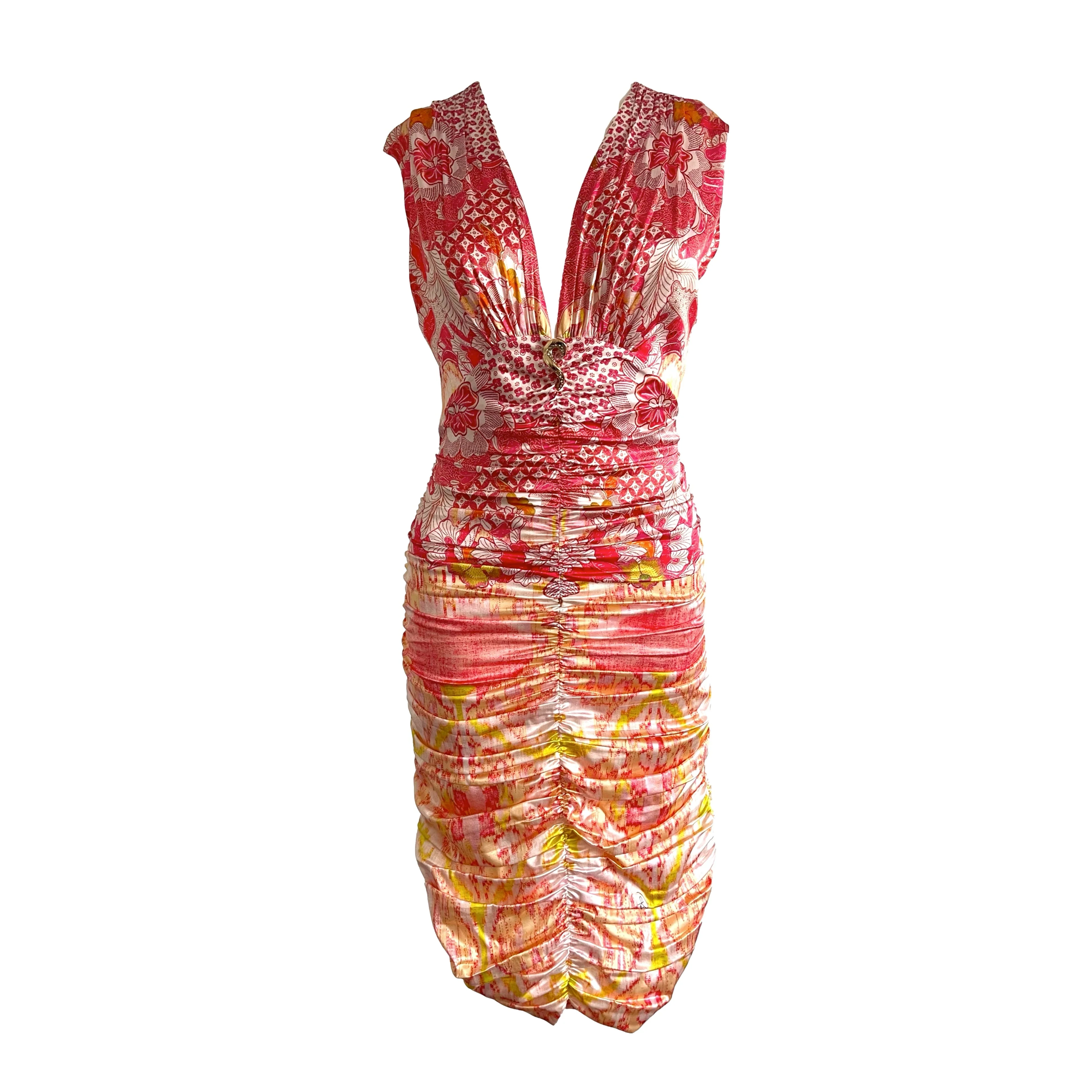 Roberto Cavalli Pink Ruched Dress 💰