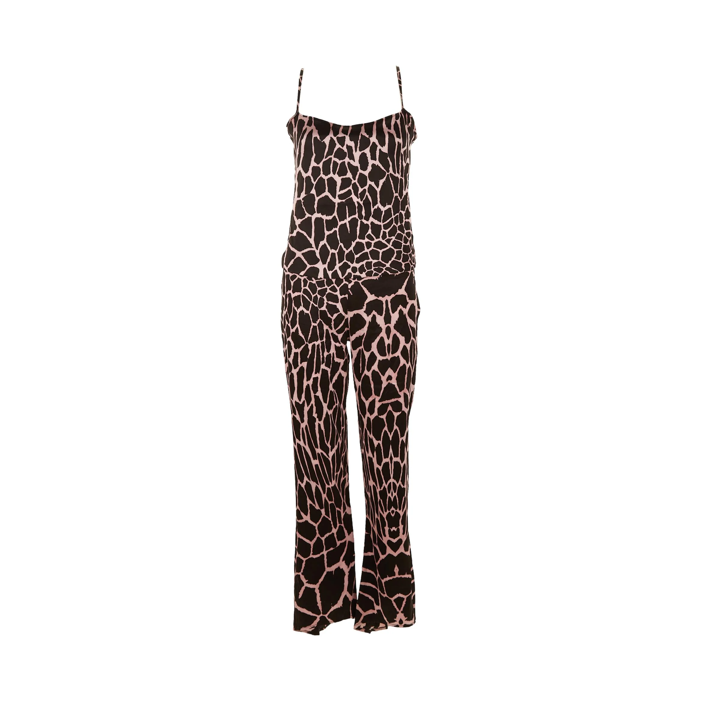 Roberto Cavalli Purple Giraffe Print Set