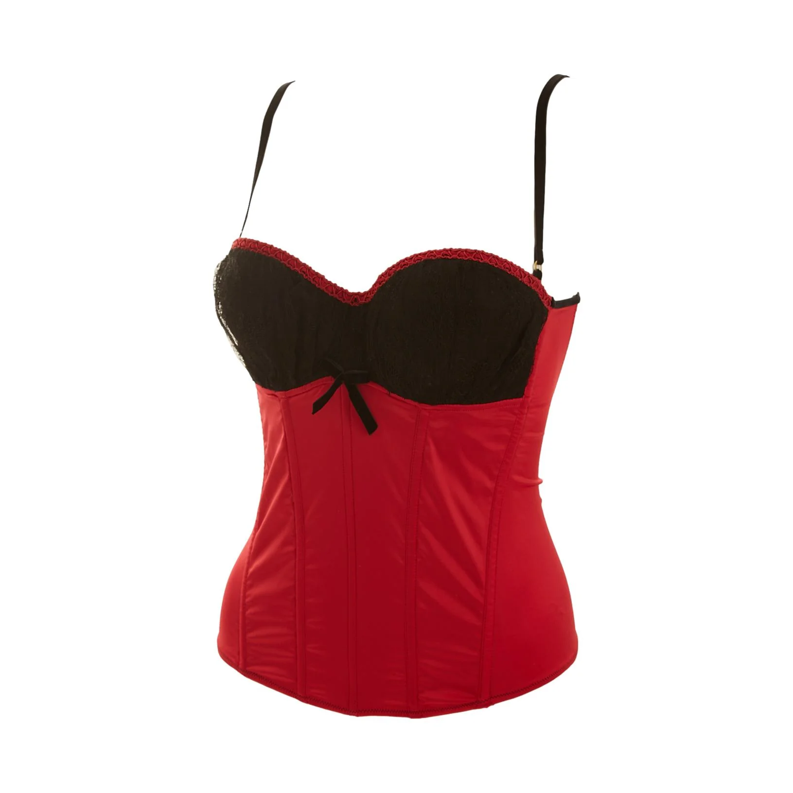 Roberto Cavalli Red Lace Bustier Top - Image 2