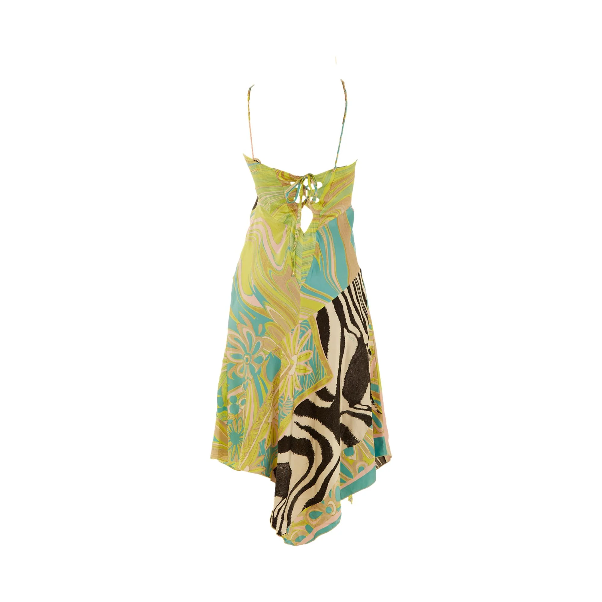 Roberto Cavalli Silk Zebra Multicolor Dress - Image 2