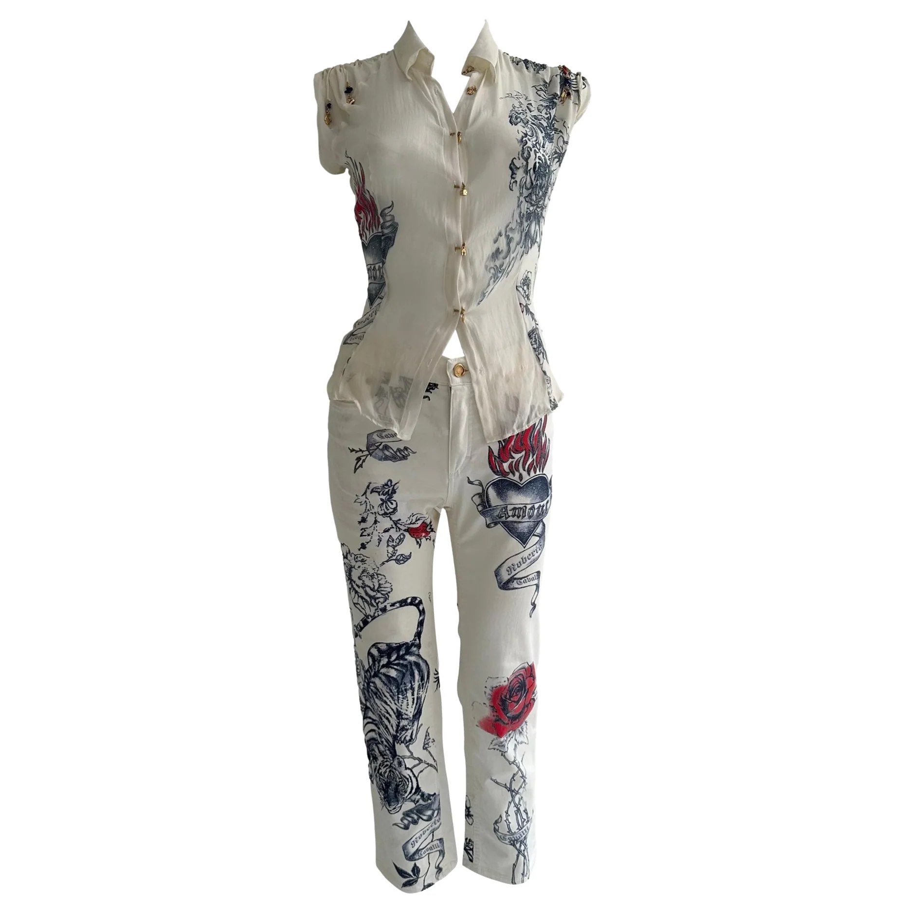 Roberto Cavalli Tattoo Print Set