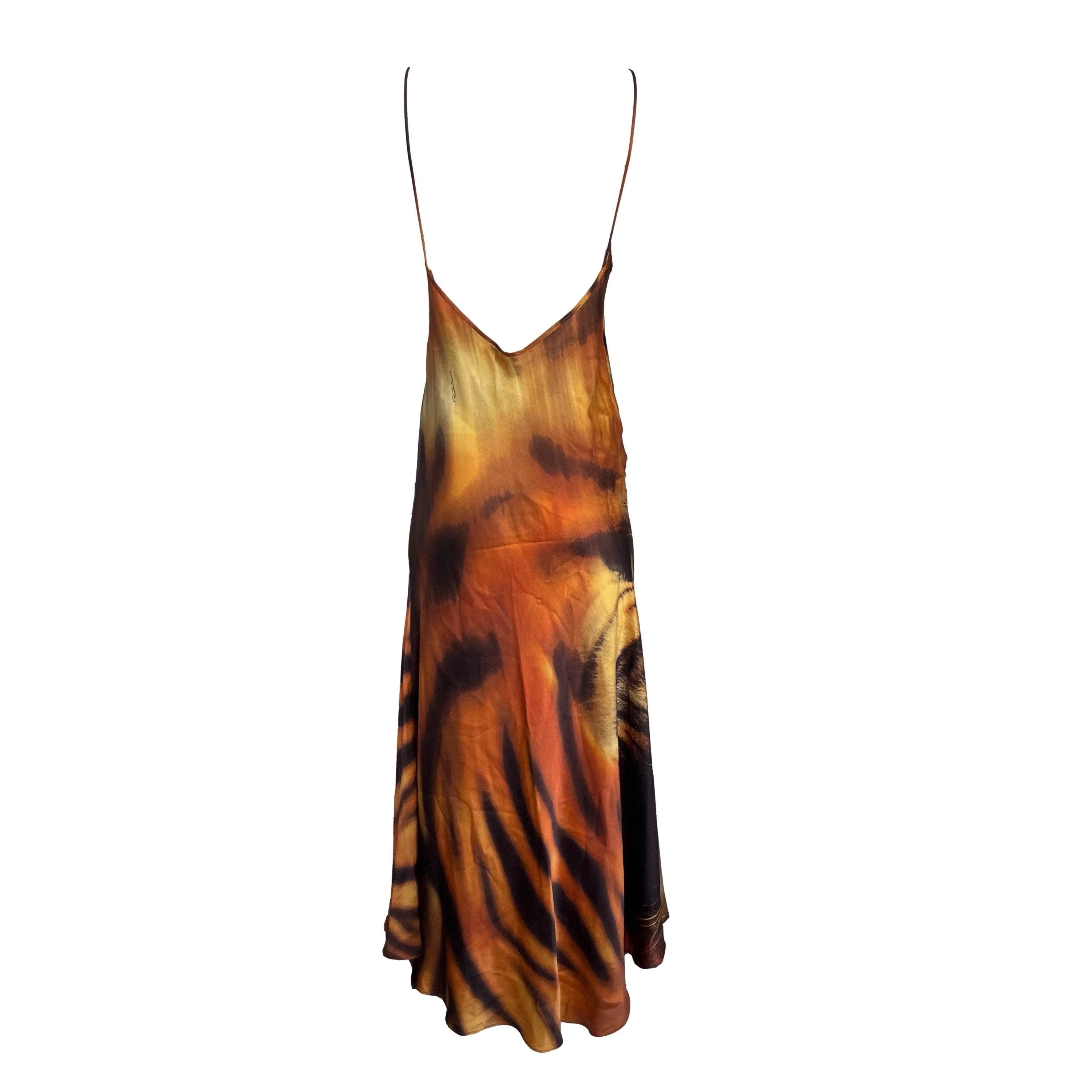 Roberto Cavalli Tiger Print Silk Dress - Image 2