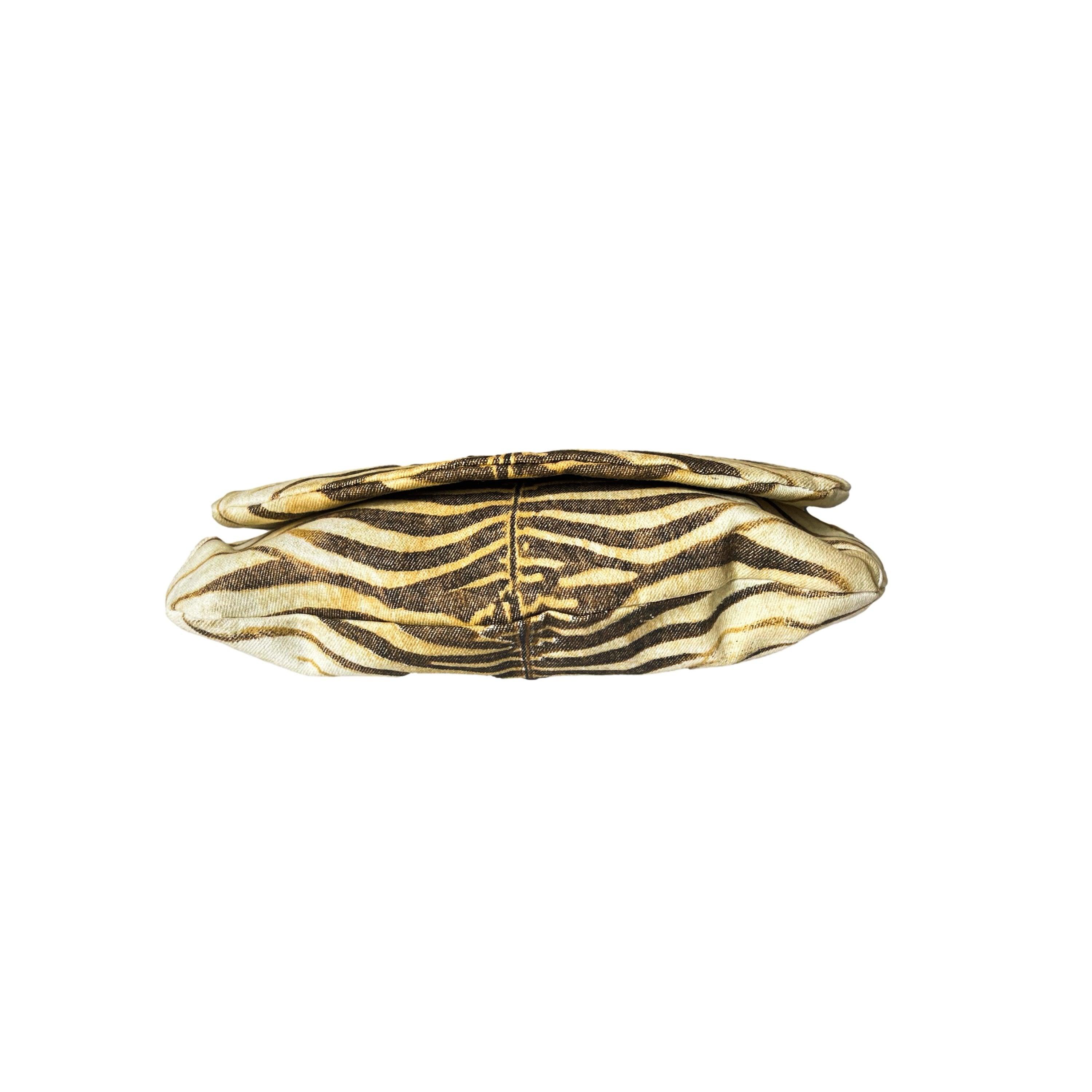 Roberto Cavalli Zebra Print Chain Bag - Image 3
