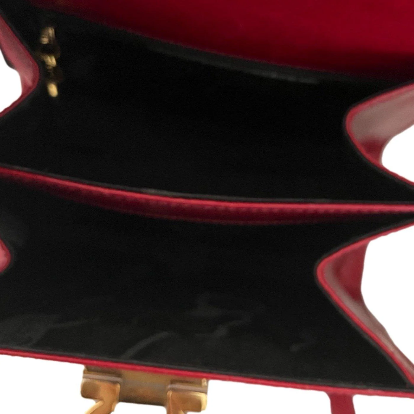 Salvatore Ferragamo Red Structured Top Handle Bag - Image 5