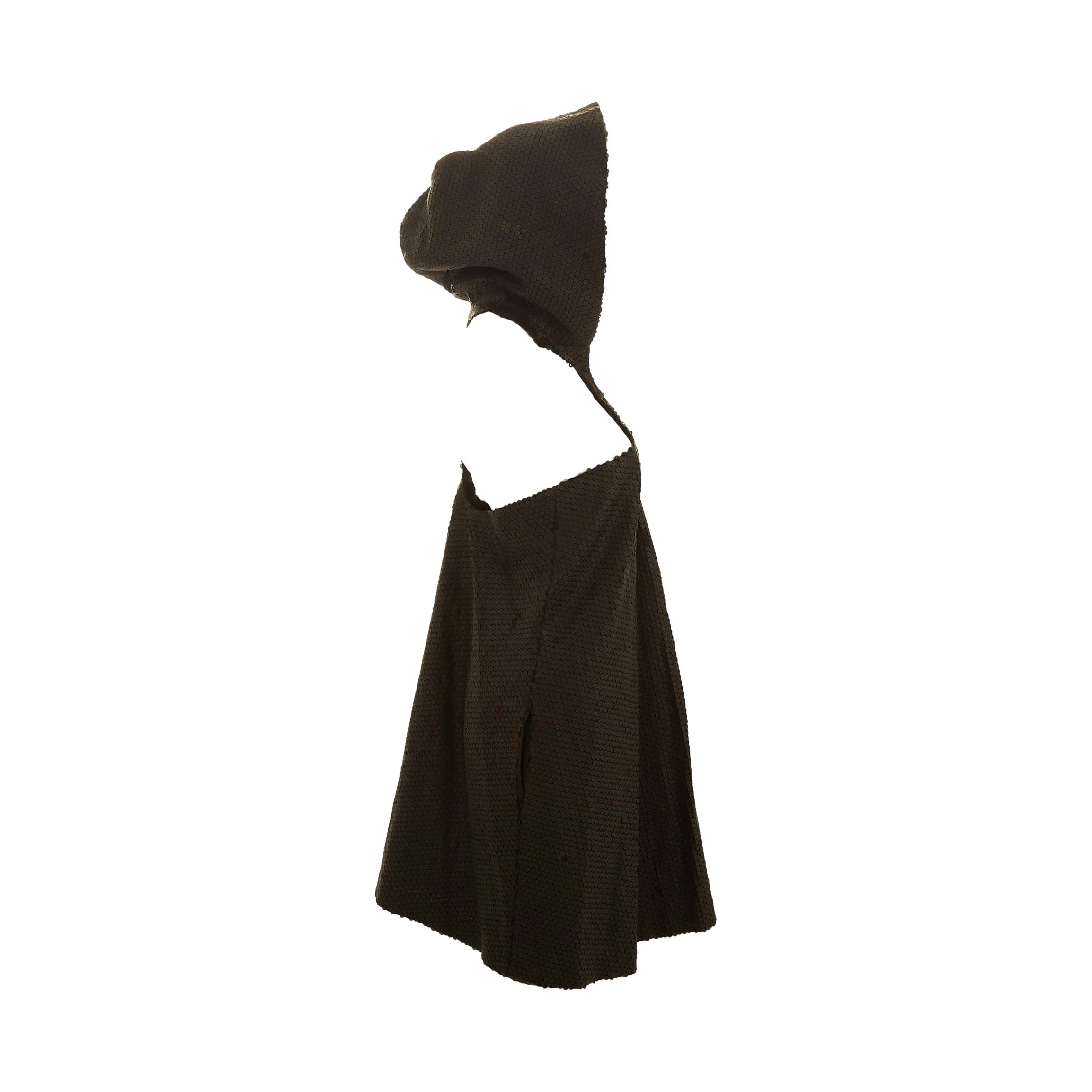 Stephen Sprouse Black Sequin Hooded Dress - Image 2