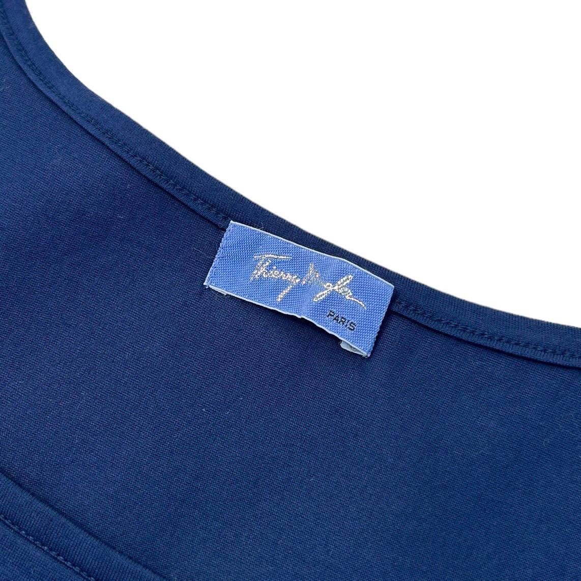 Thierry Mugler Blue Logo Tank Top - Image 3