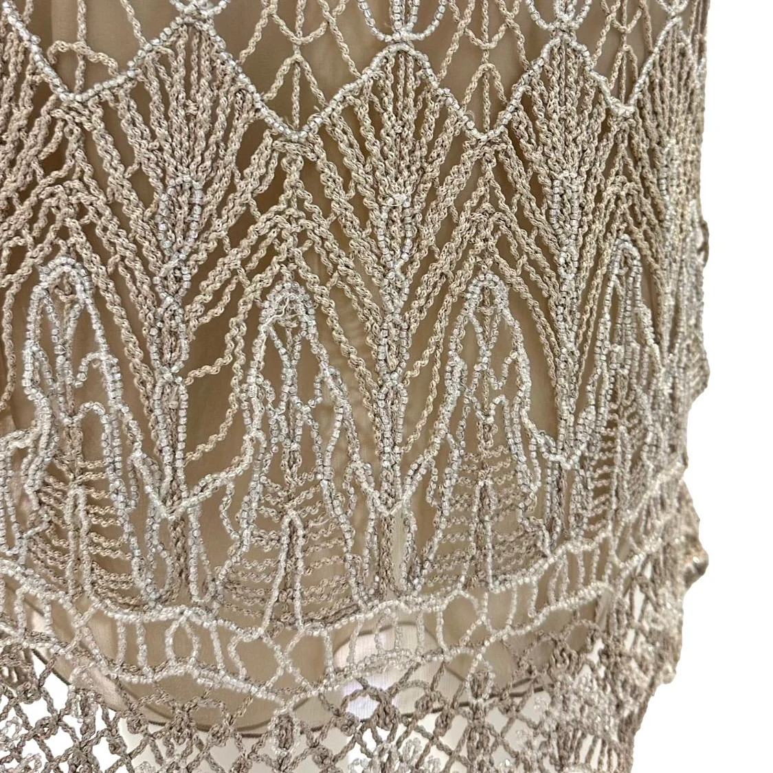 Valentino Boutique Ivory Silk Beaded Skirt - Image 3
