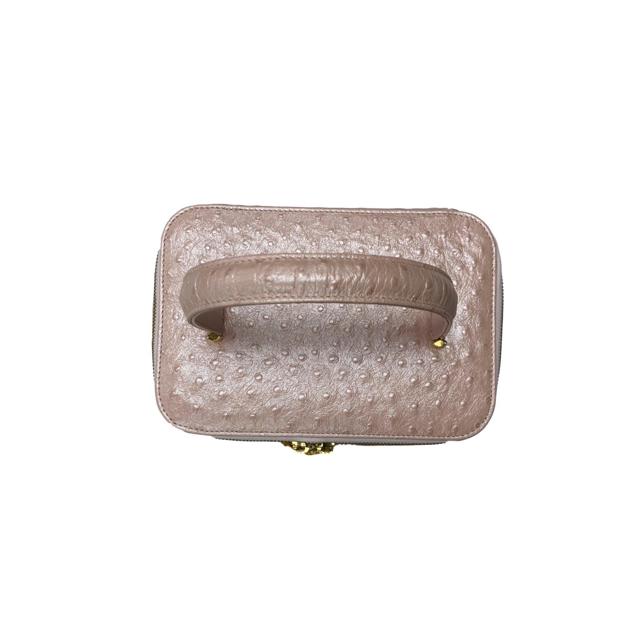 Versace Baby Pink Embossed Vanity Bag - Image 2