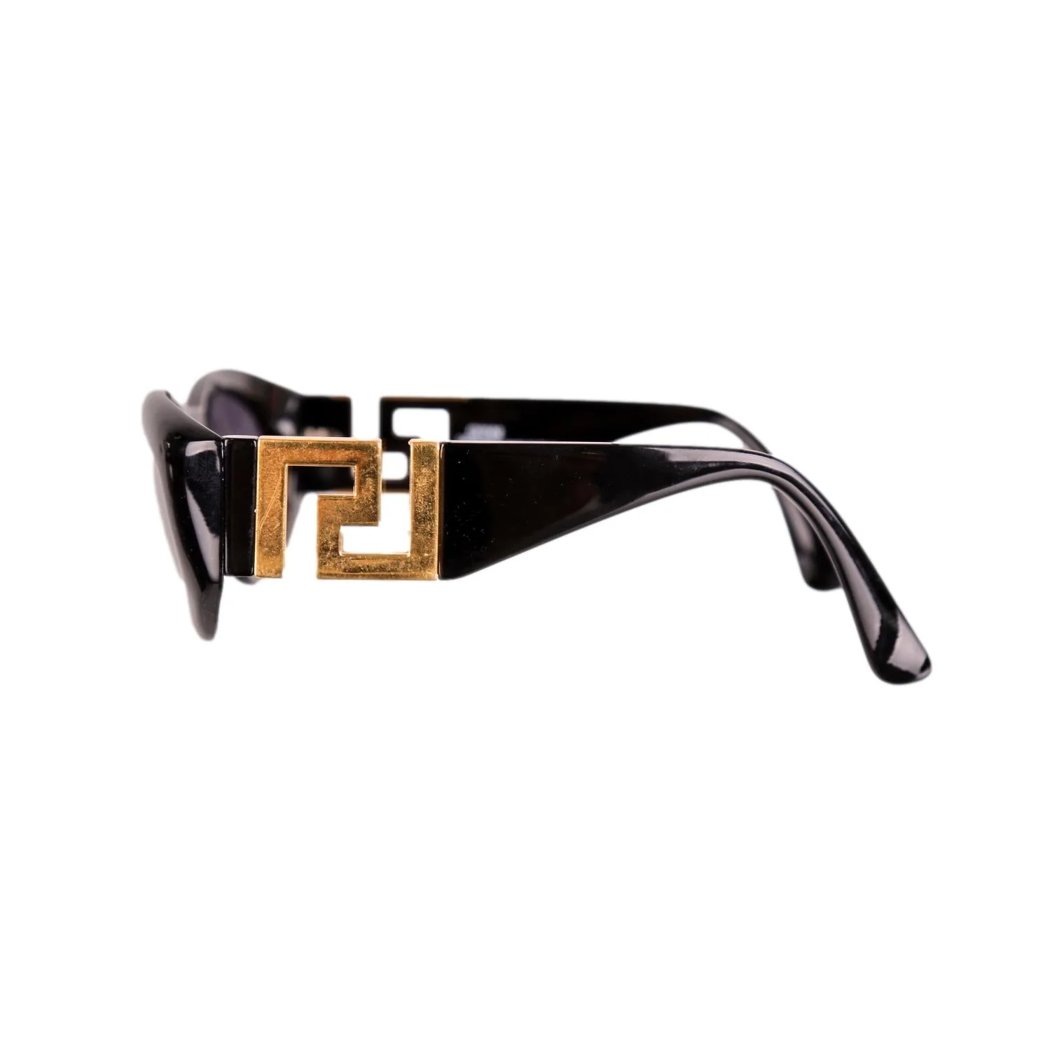 Versace Black Greek Key Sunglasses - Image 3