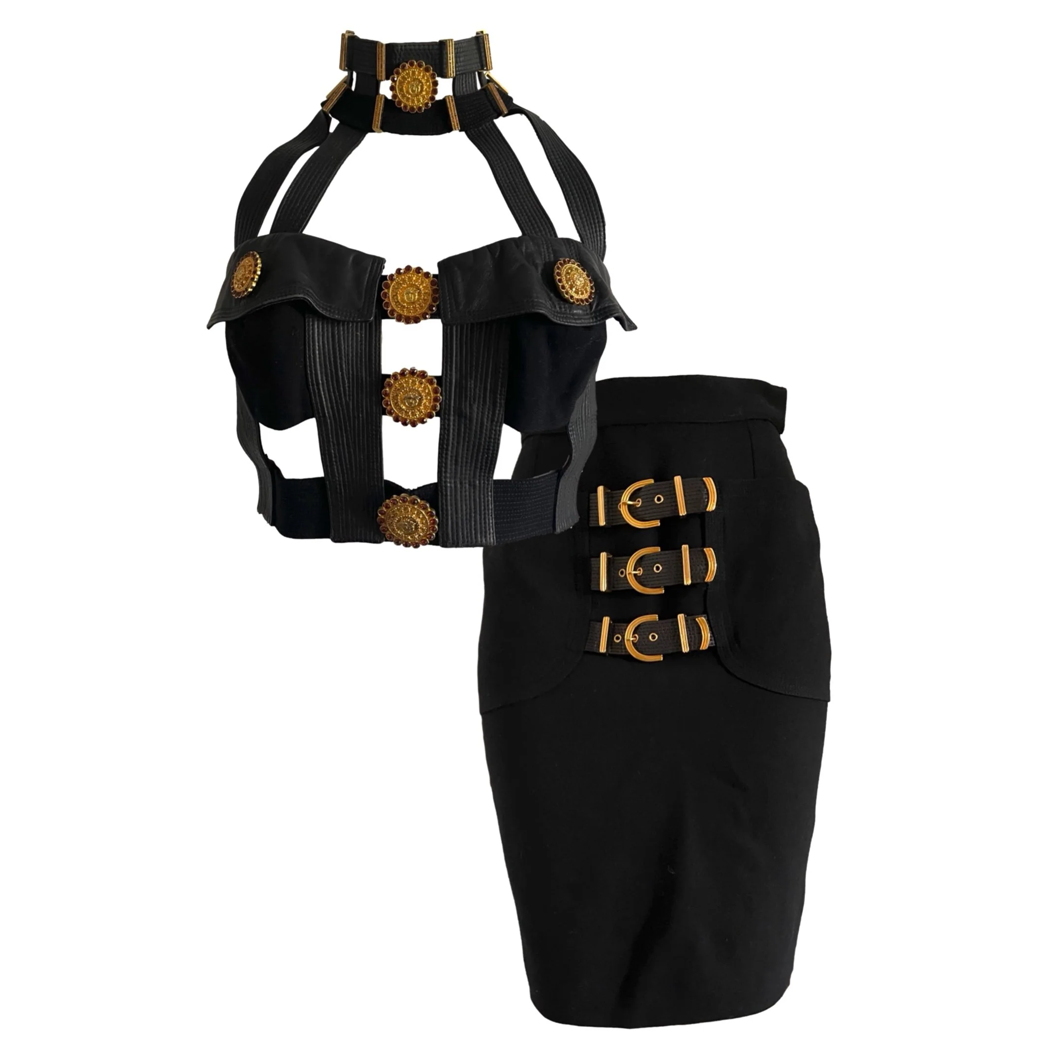 Versace Black Leather ‘92 Bondage Set