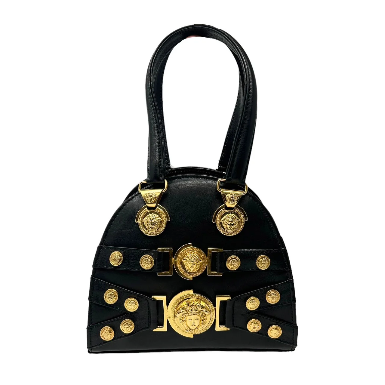 Versace Black Medusa Mini Top Handle