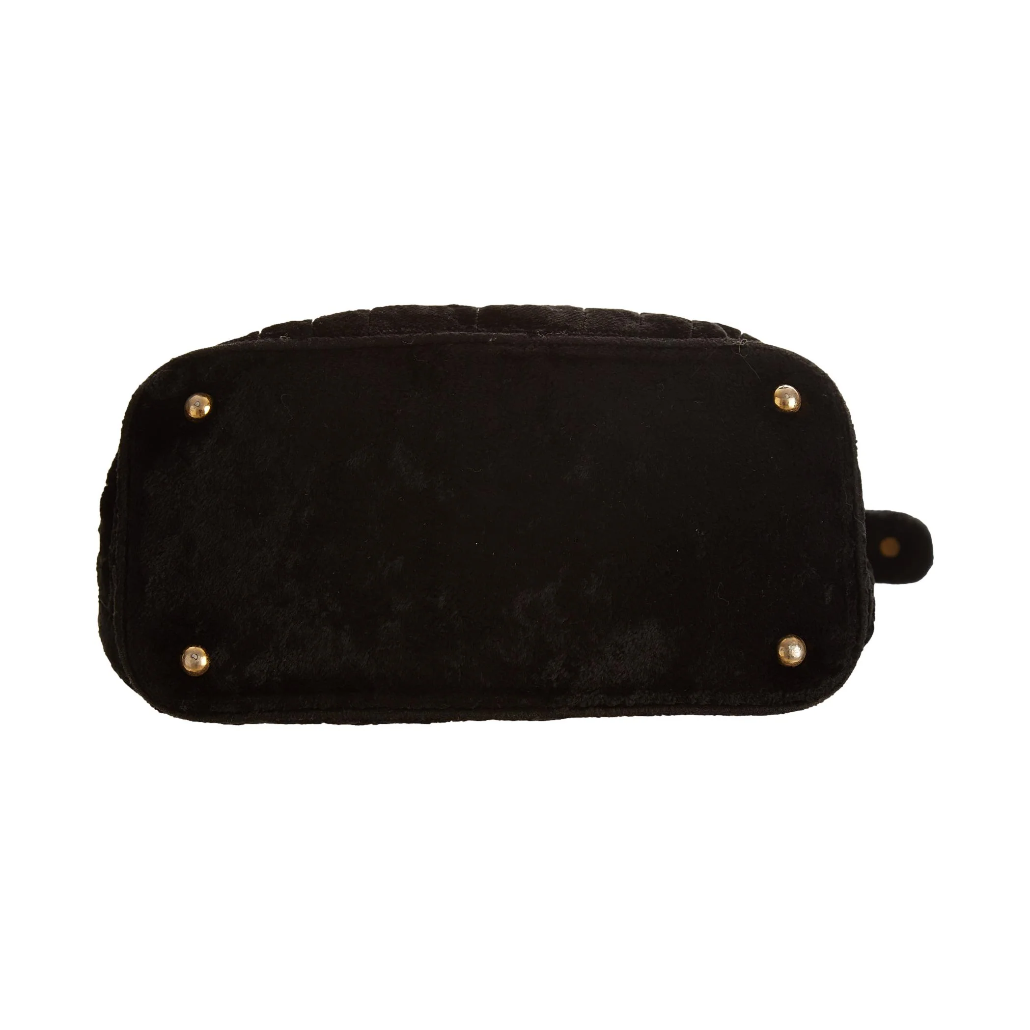Versace Black Print Velvet Shoulder Bag - Image 4