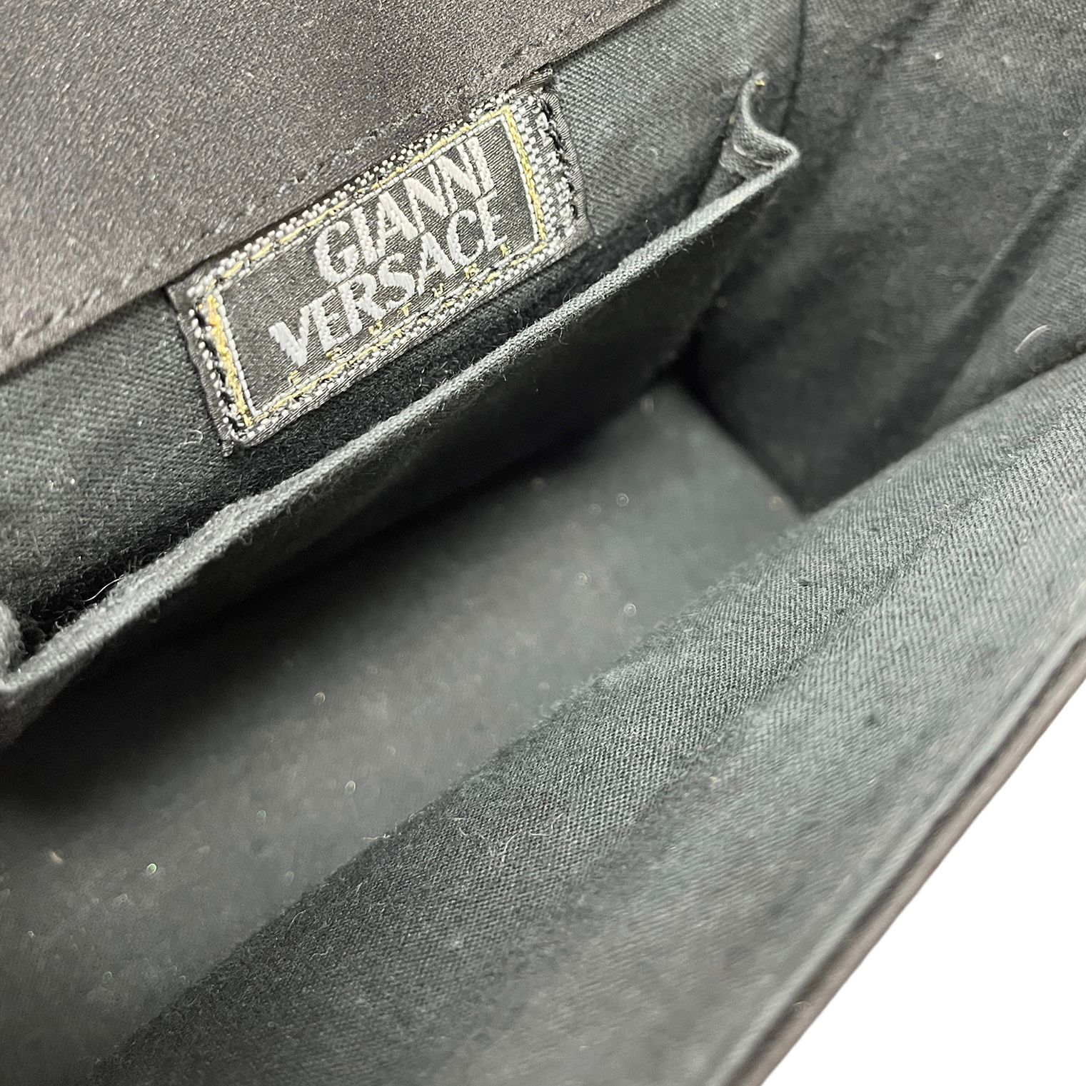 Versace Black Satin Evening Bag - Image 3