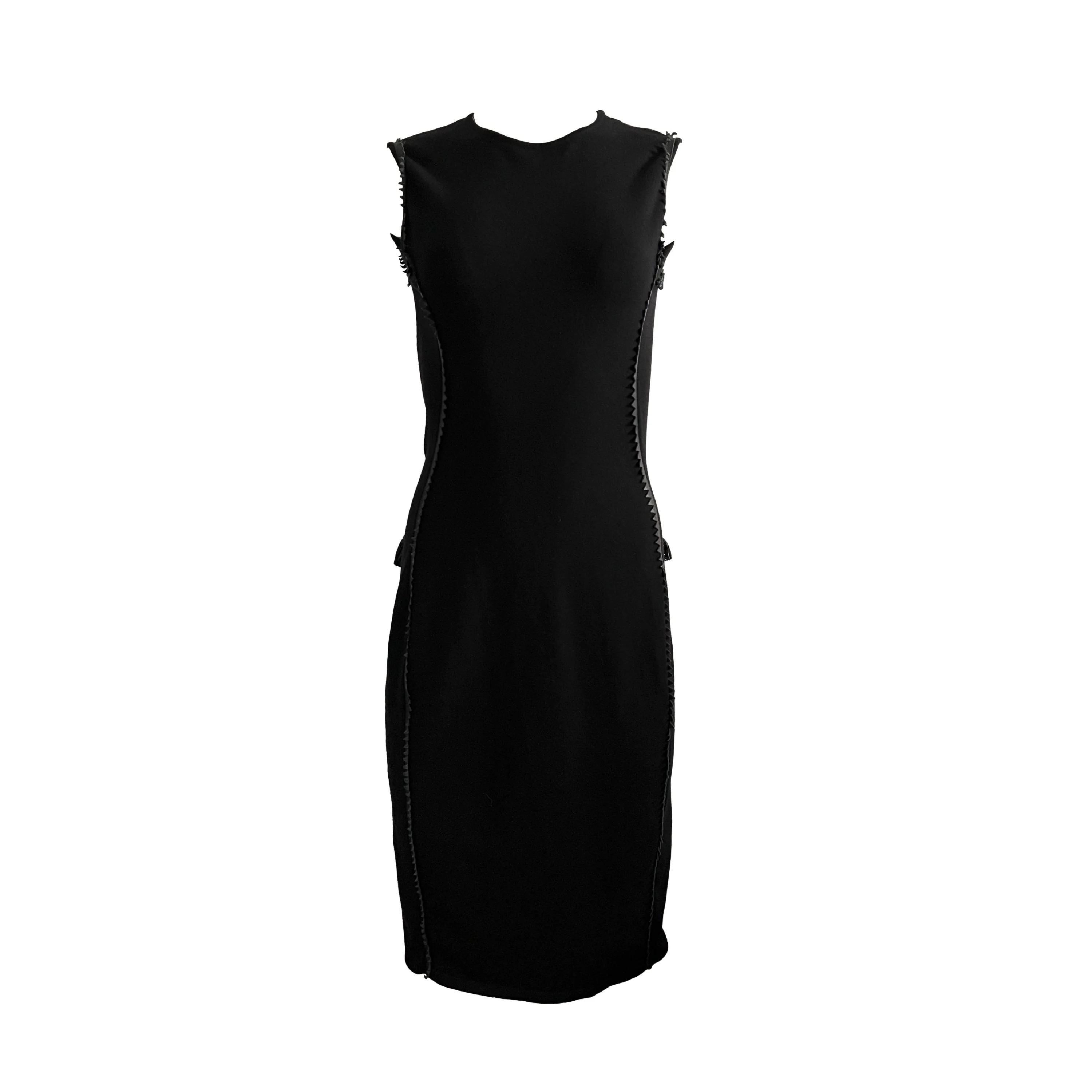 Versace Black Tassel Dress