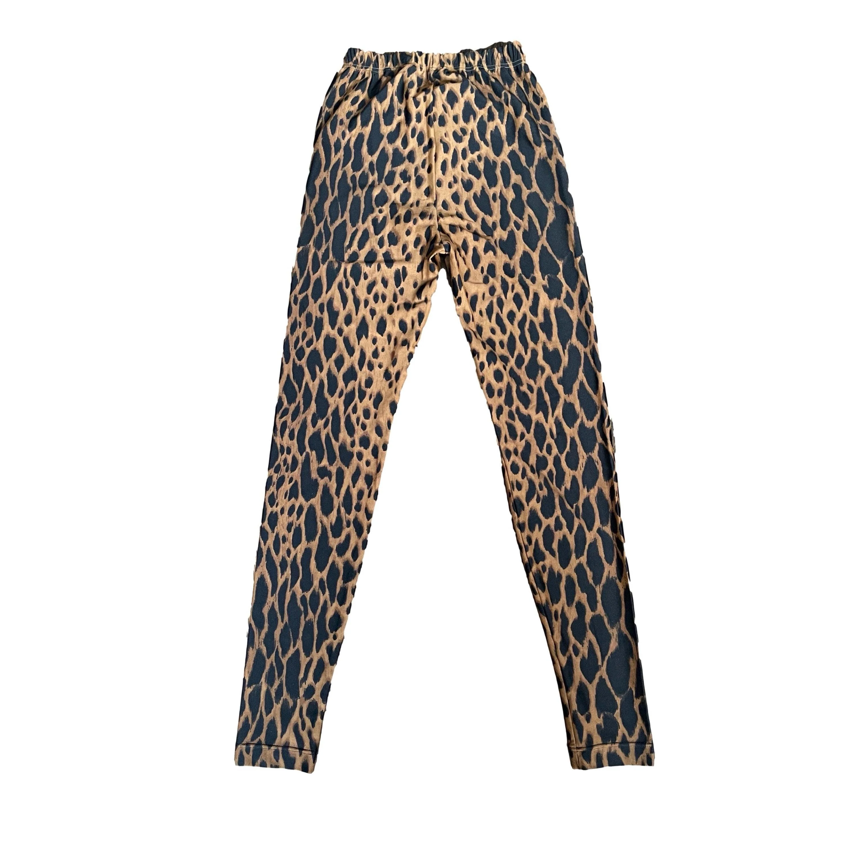 Versace Brown Cheetah Leggings - Image 2