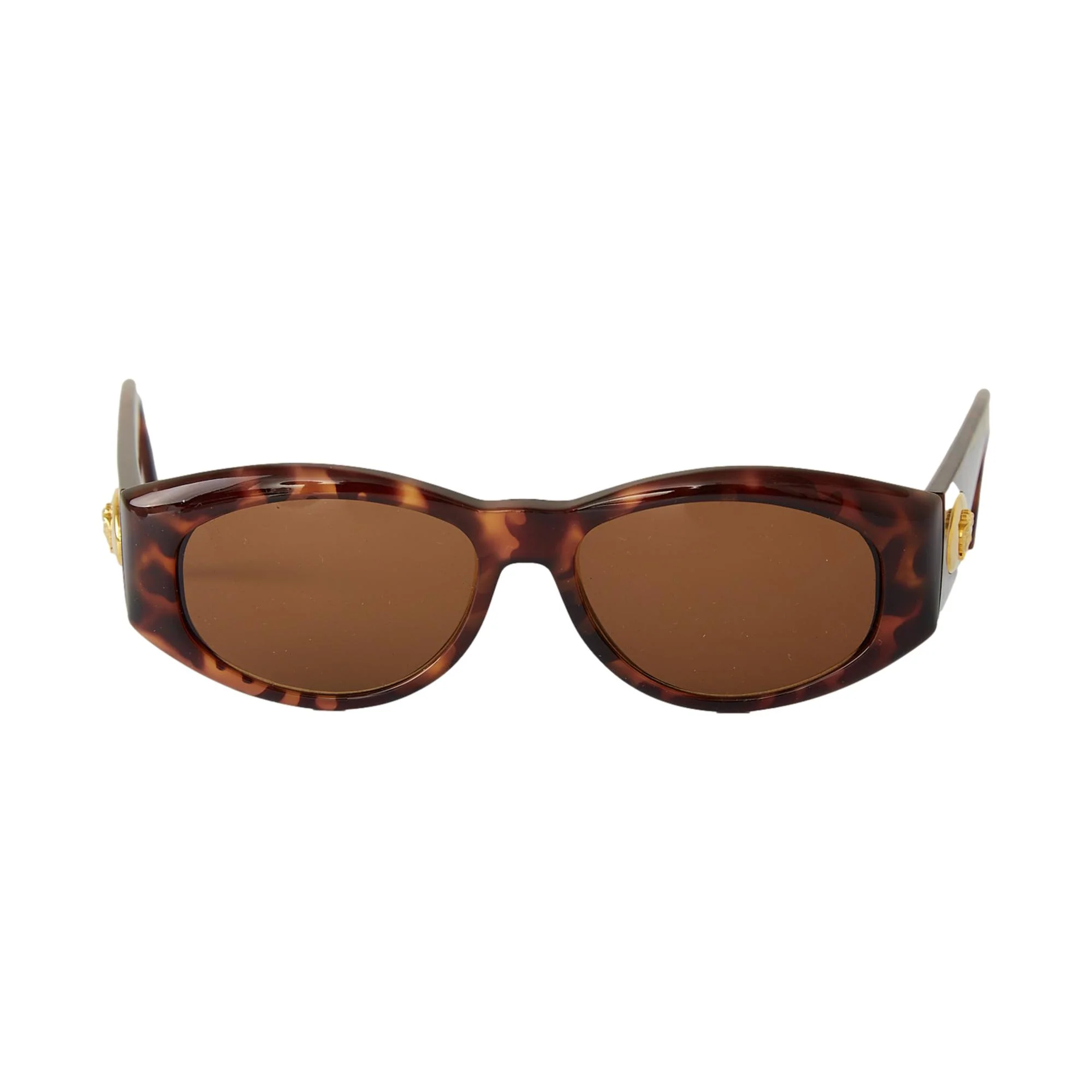Versace Brown Tortoise Logo Sunglasses - Image 3