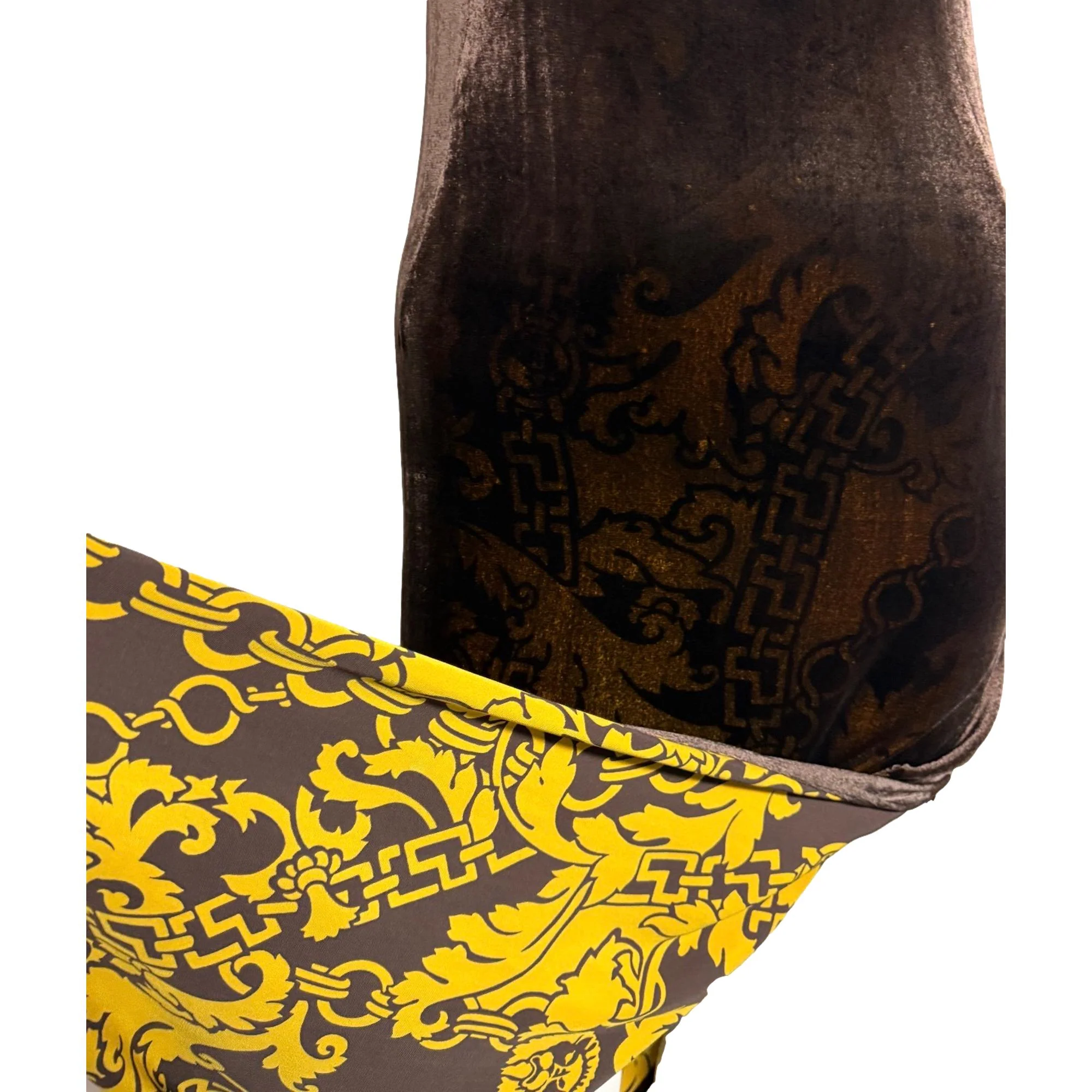 Versace Brown Velvet Dress - Image 3