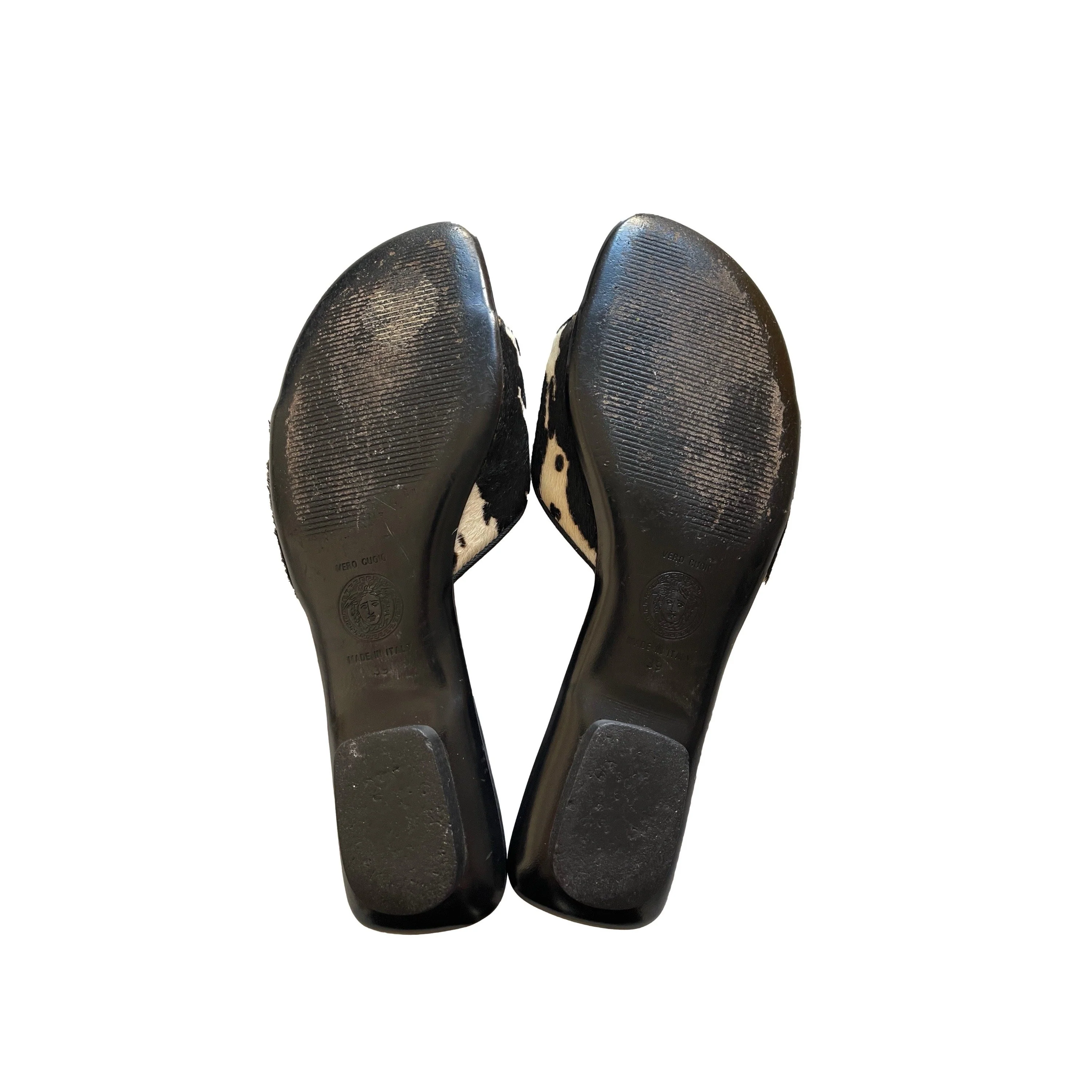 Versace Cow Calf Hair Sandals - Image 2