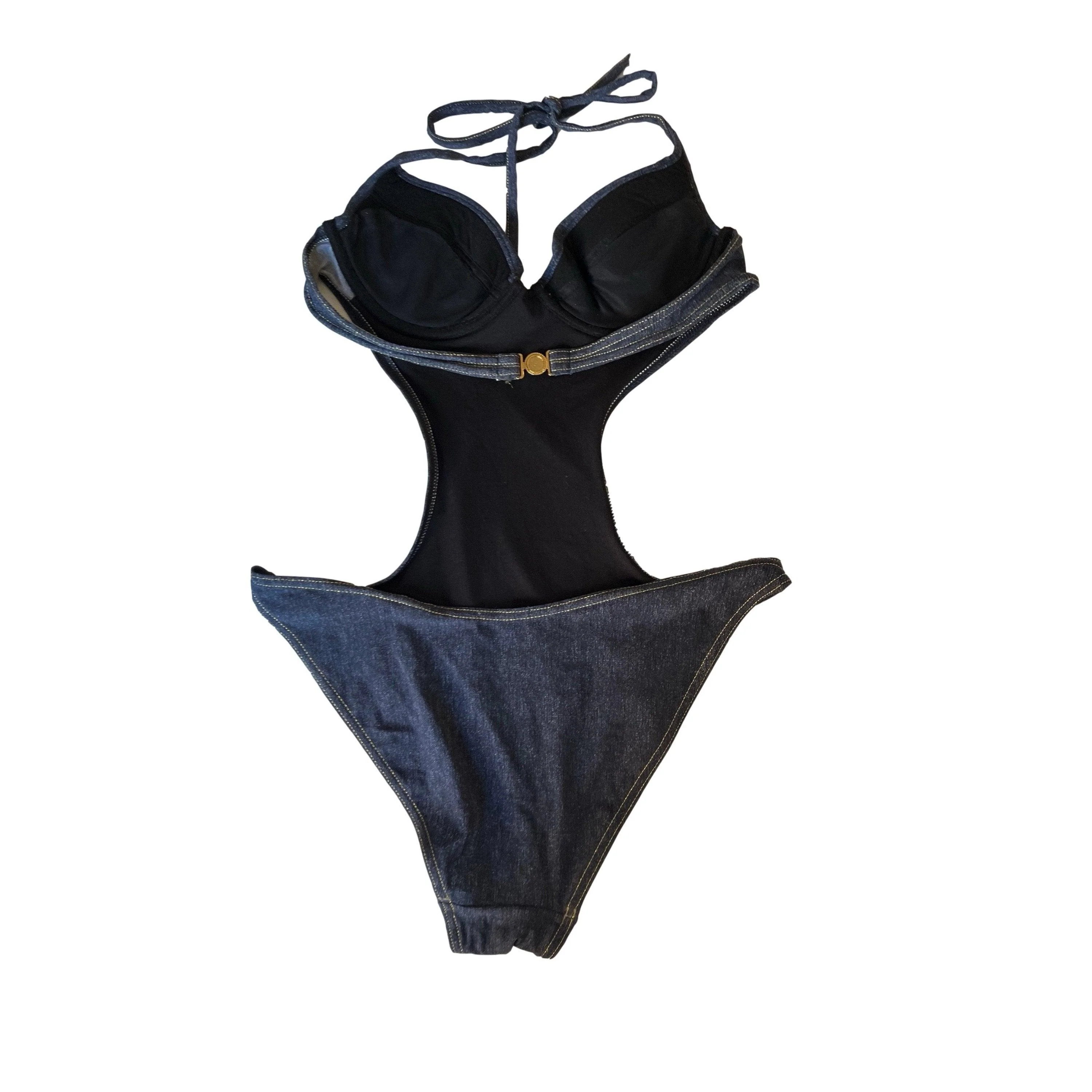 Versace Denim Cut Out One Piece - Image 2