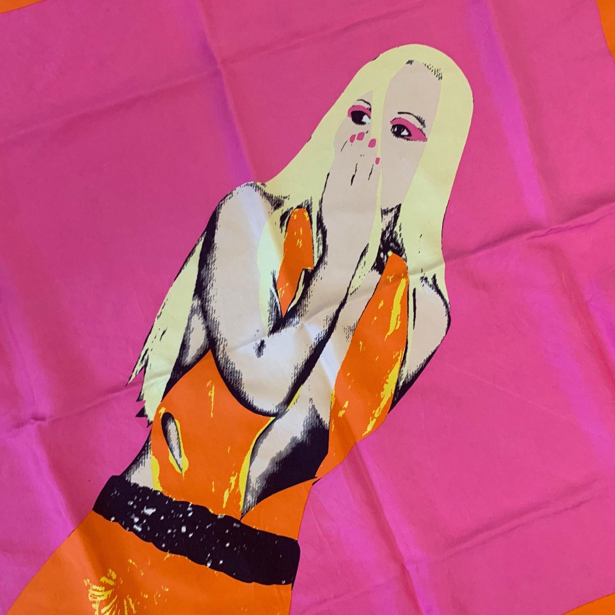 Versace 'Donatella' Print Silk Jumbo Scarf - Image 2
