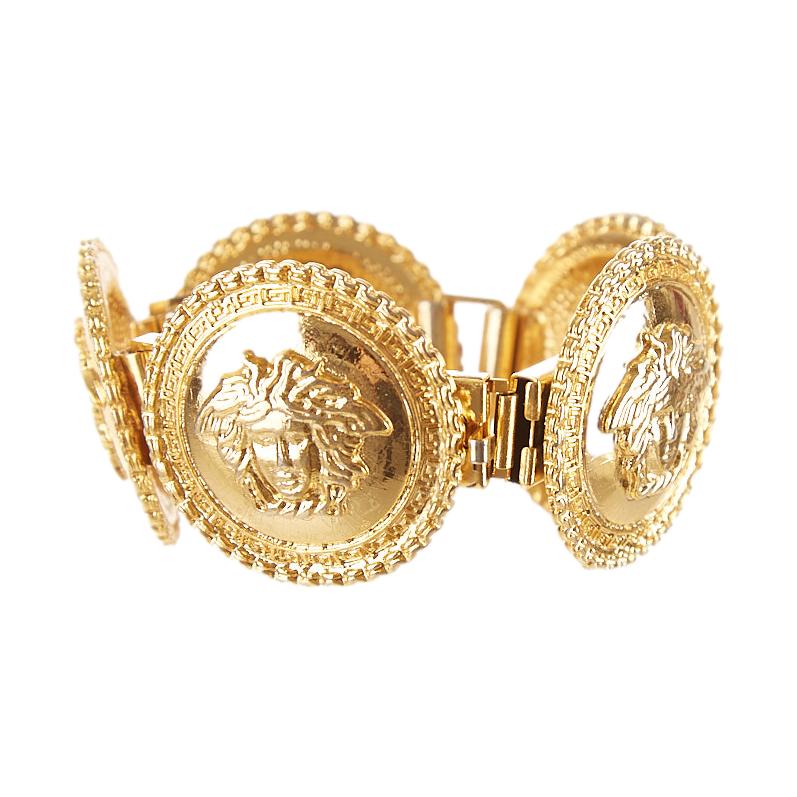 Versace Gold Medusa Pendant Bracelet - Image 2