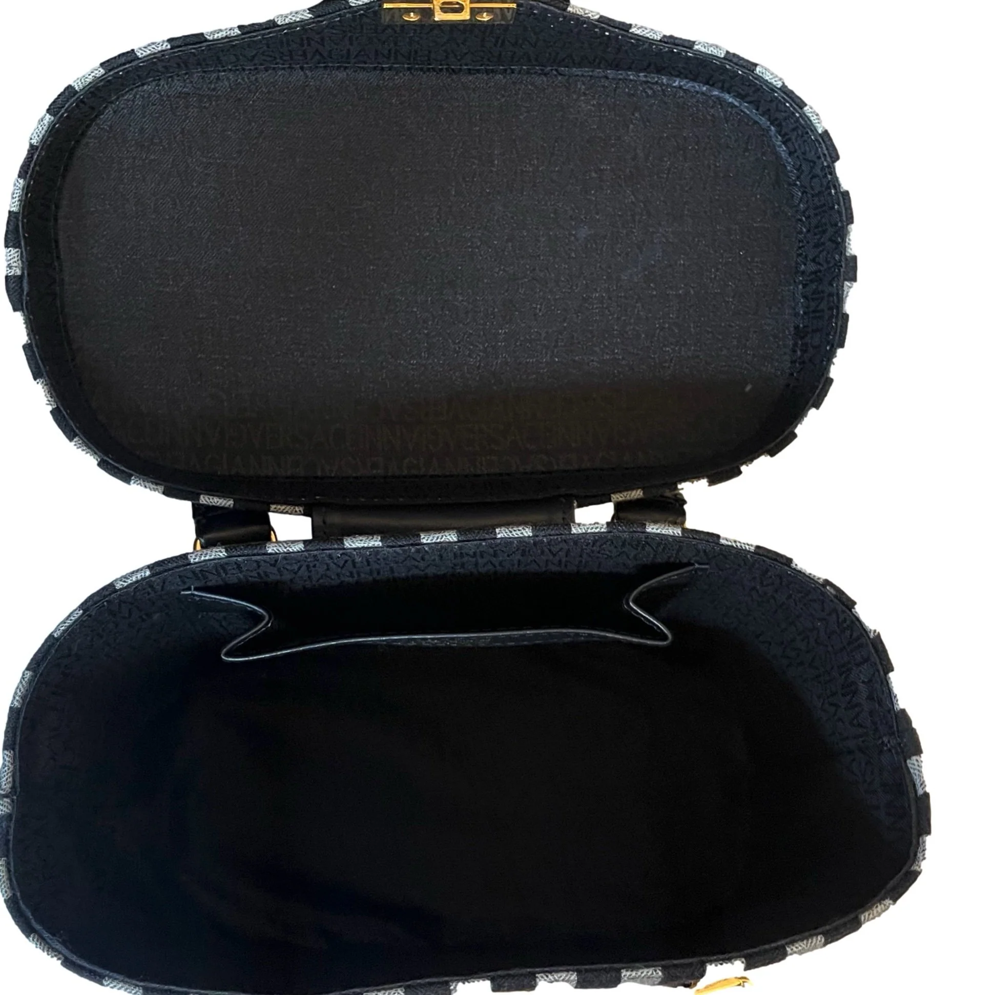 Versace Grey Stripe Top Handle Box Bag - Image 4
