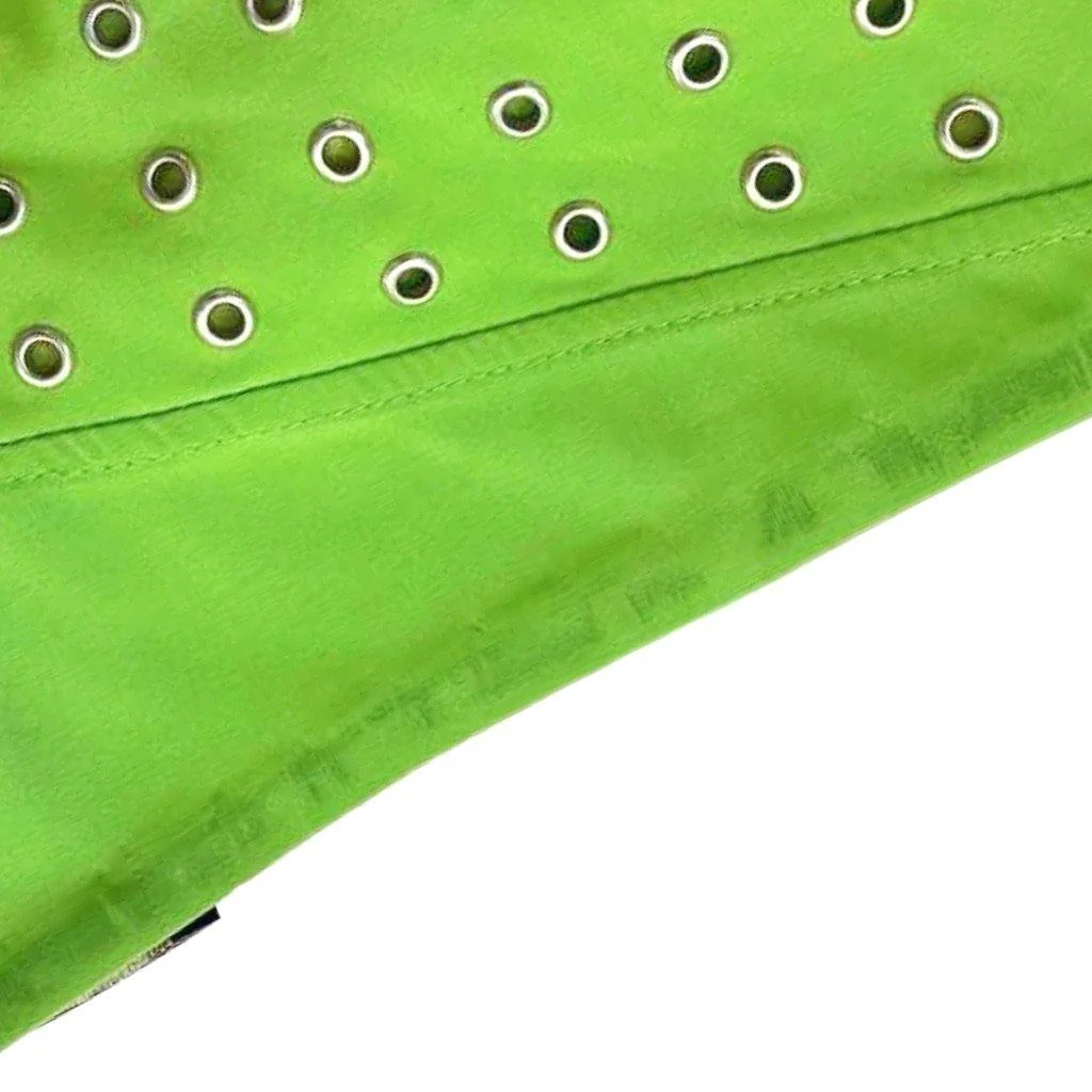 Versace Lime Grommet Dress - Image 4