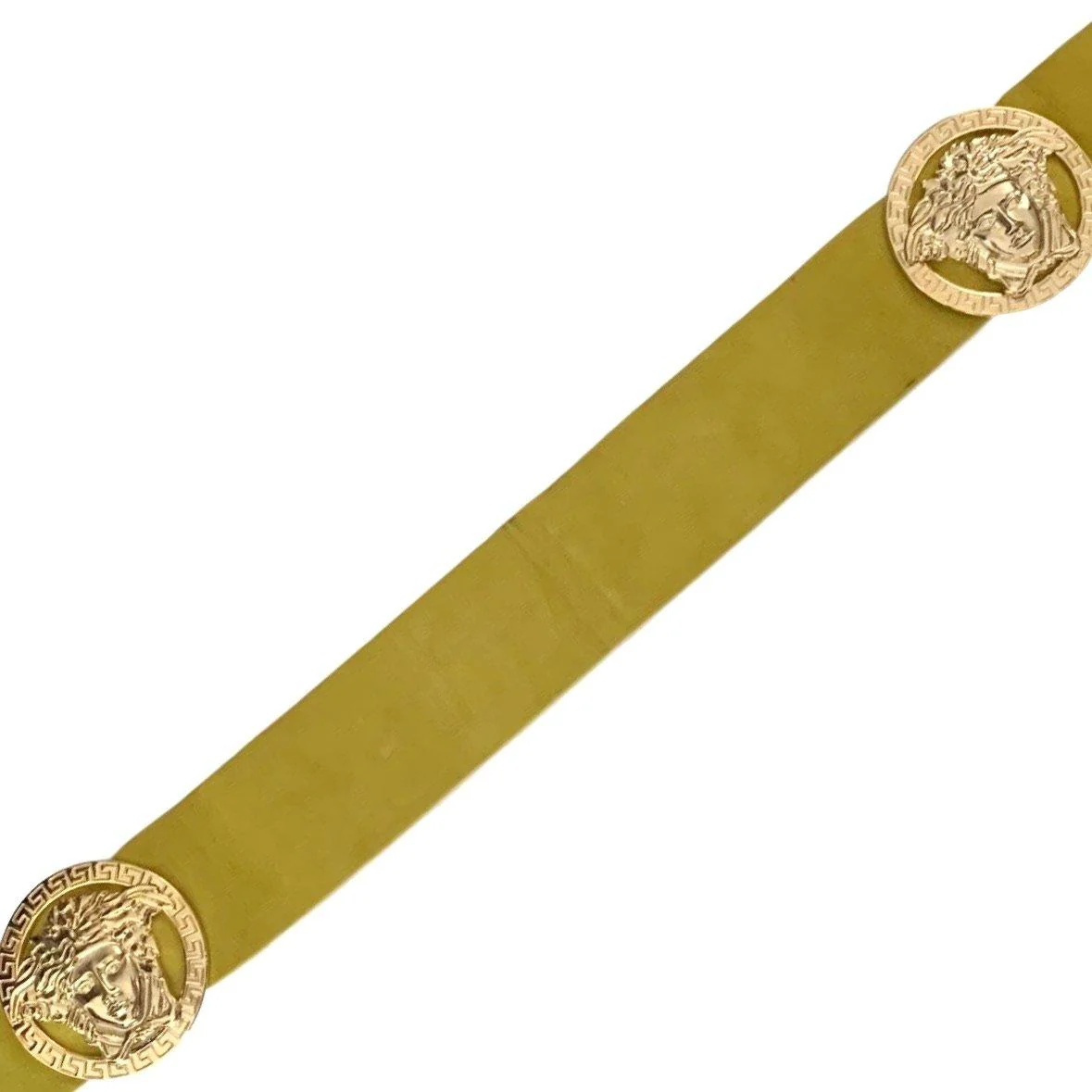 Versace Lime Suede Double Logo Belt 💰 - Image 2