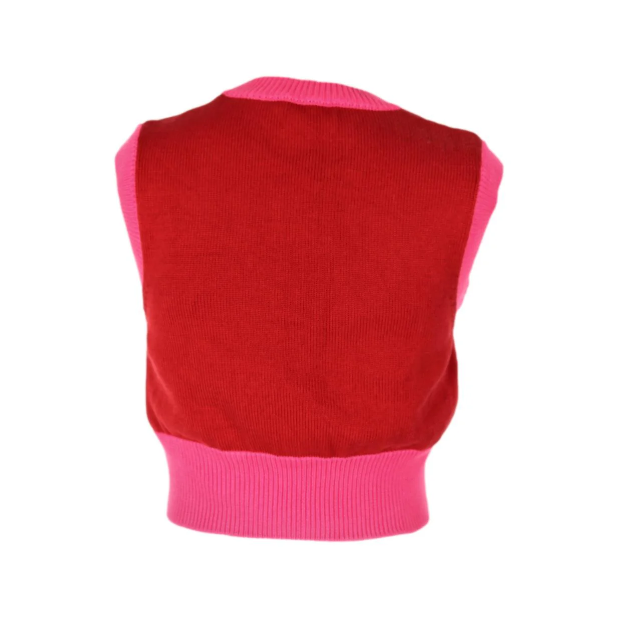Versace Multi Knit Cropped Sweater Vest - Image 2