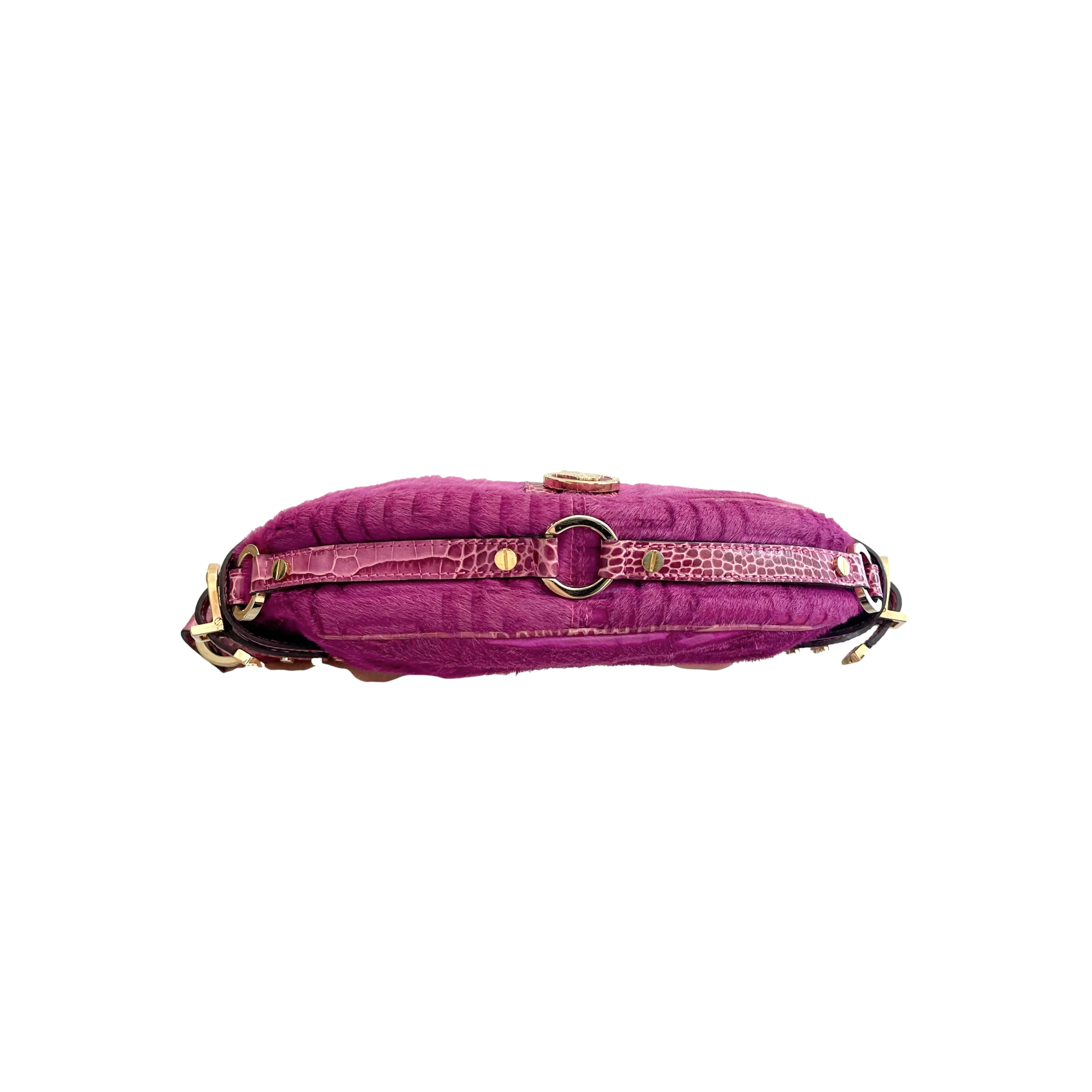 Versace Pink Calf Hair Shoulder Bag - Image 2