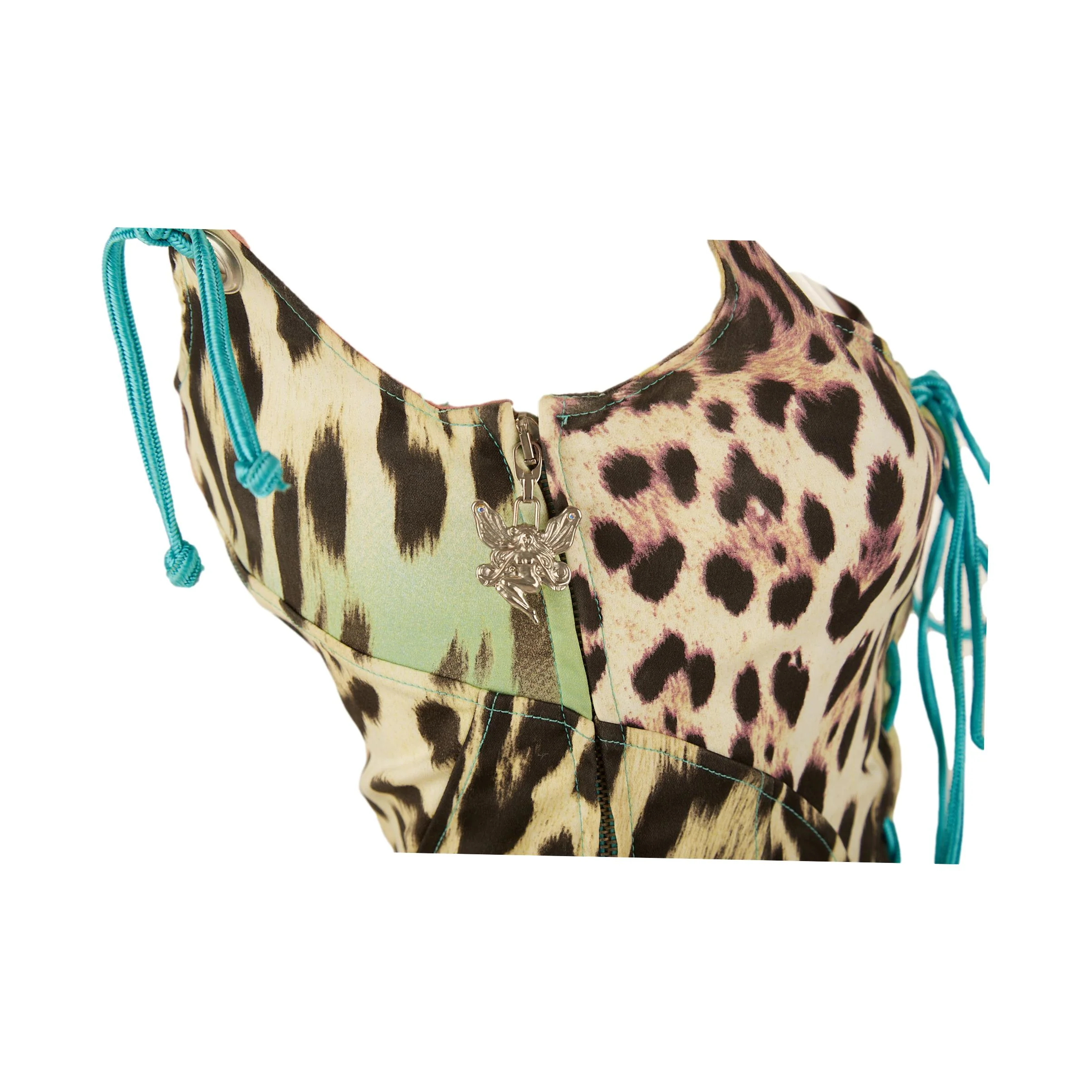 Cavalli Leopard Print Tie Corset - Image 3